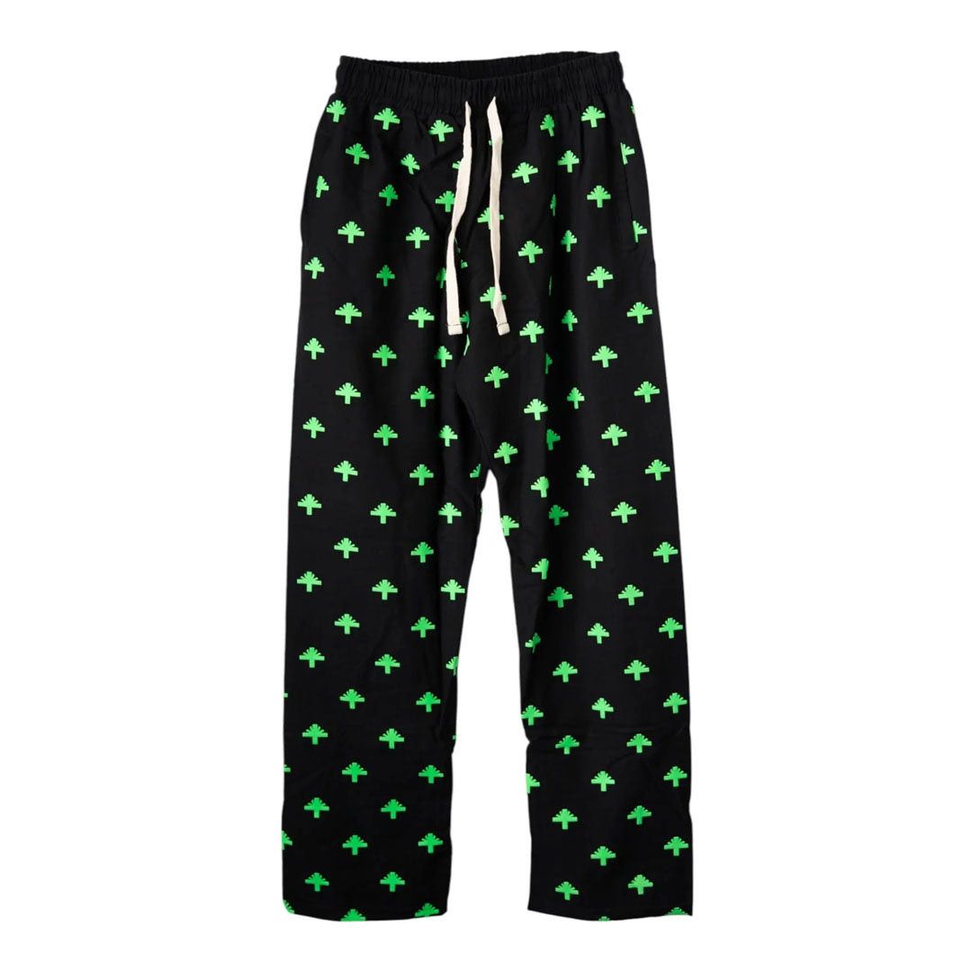 Vertabrae Everyday Logo Sweatpants Black Neon Green Size 30" / US 8 / IT 44 - 1 Thumbnail