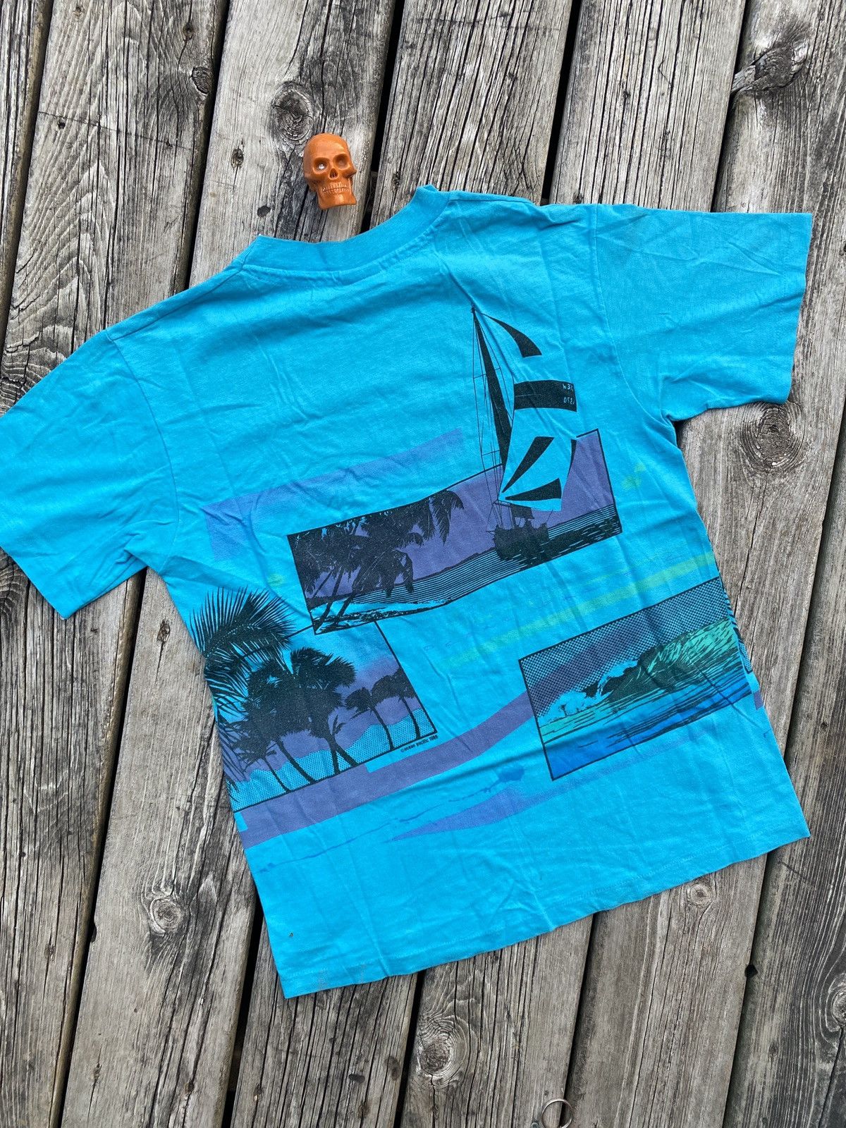 Ocean Pacific × Vintage 80s Ocean Pacific surf art shirt sz M Size US M / EU 48-50 / 2 - 4 Thumbnail