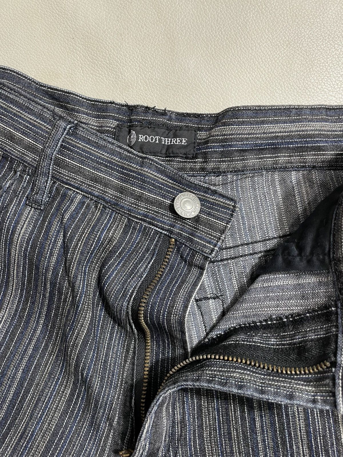If Six Was Nine × Japanese Brand × Le Grande Bleu (L.G.B.) Rootthree Straight hickory jeans Size US 29 - 3 Thumbnail