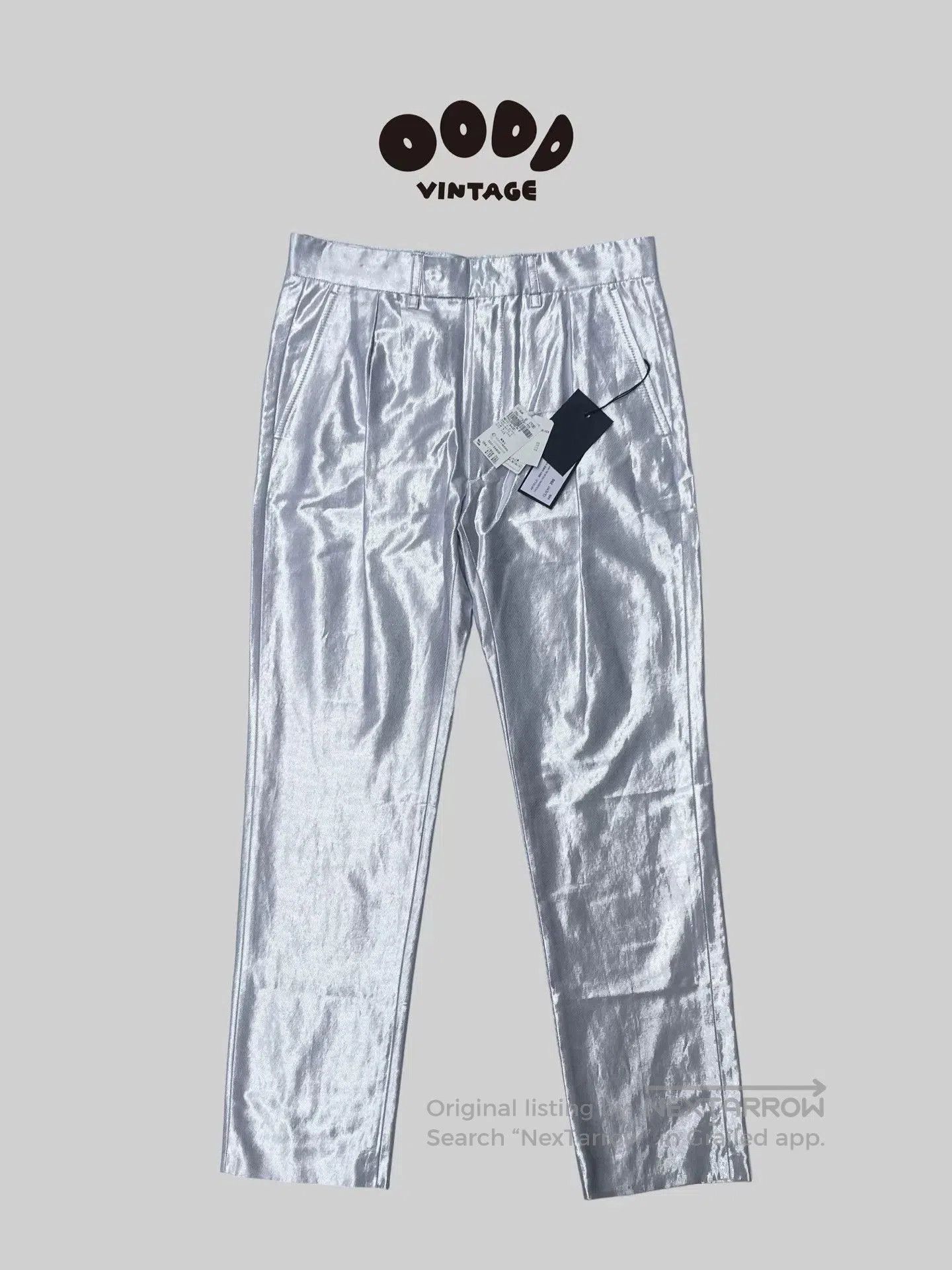 Ann Demeulemeester Ann Demeulemeester Silver Slim Trousers. Size 35" - 1 Thumbnail