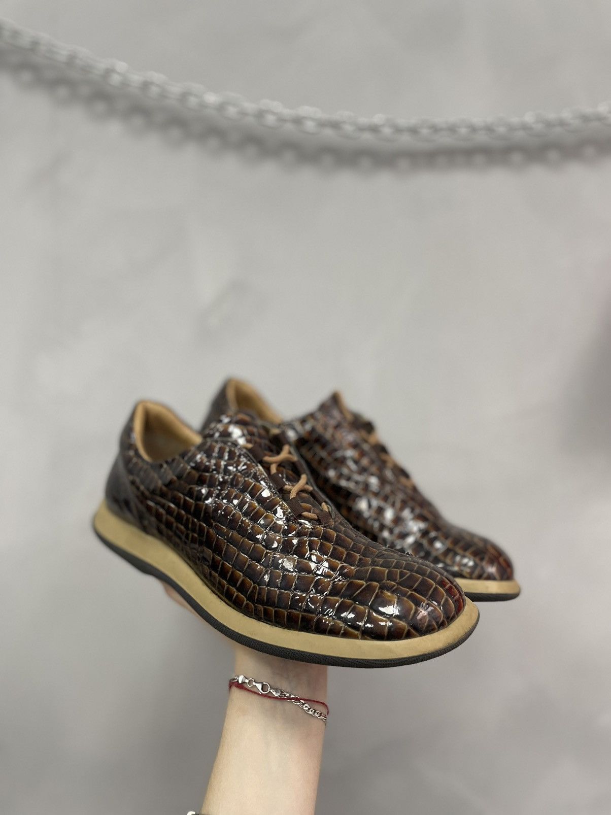 Other Vintage crocodile low sneakers leather hype japanese y2k Size US 7.5 / EU 40-41 - 9 Thumbnail