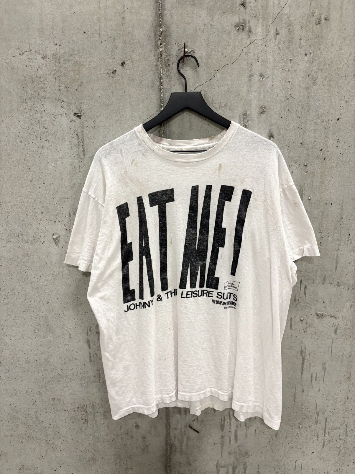Band Tees Vintage Eat Me Shirt Thrashed Faded Grunge Band Boxy Thin Size US XL / EU 56 / 4 - 1 Thumbnail