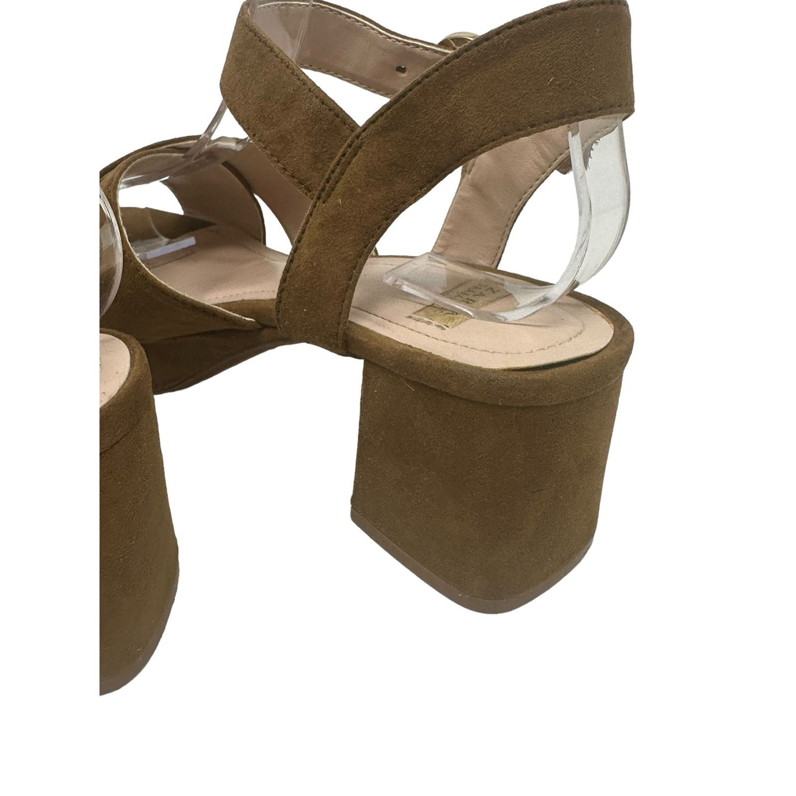 Zara Zara brown suede platform block heel sandals size 36 Size US 6 / IT 36 - 6 Thumbnail
