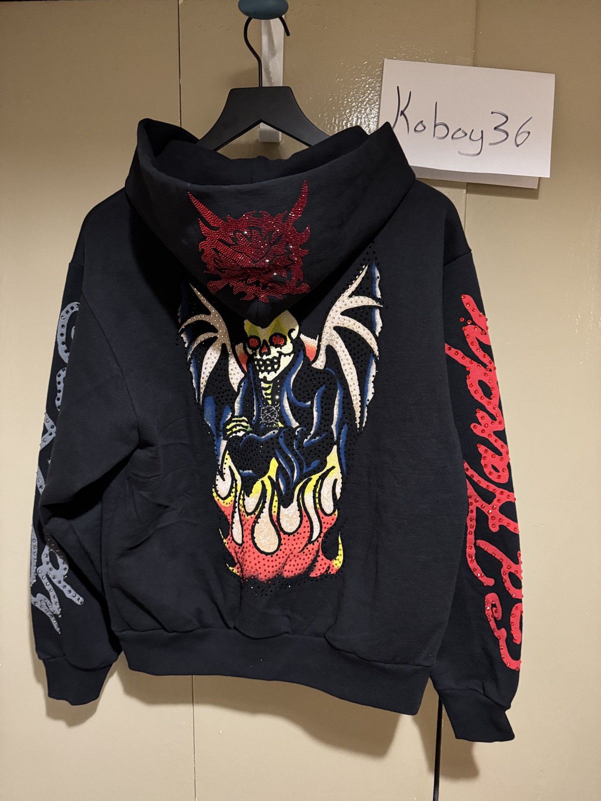 Ken Carson x Ed Hardy Zip Up Hoodie Black Complexcon