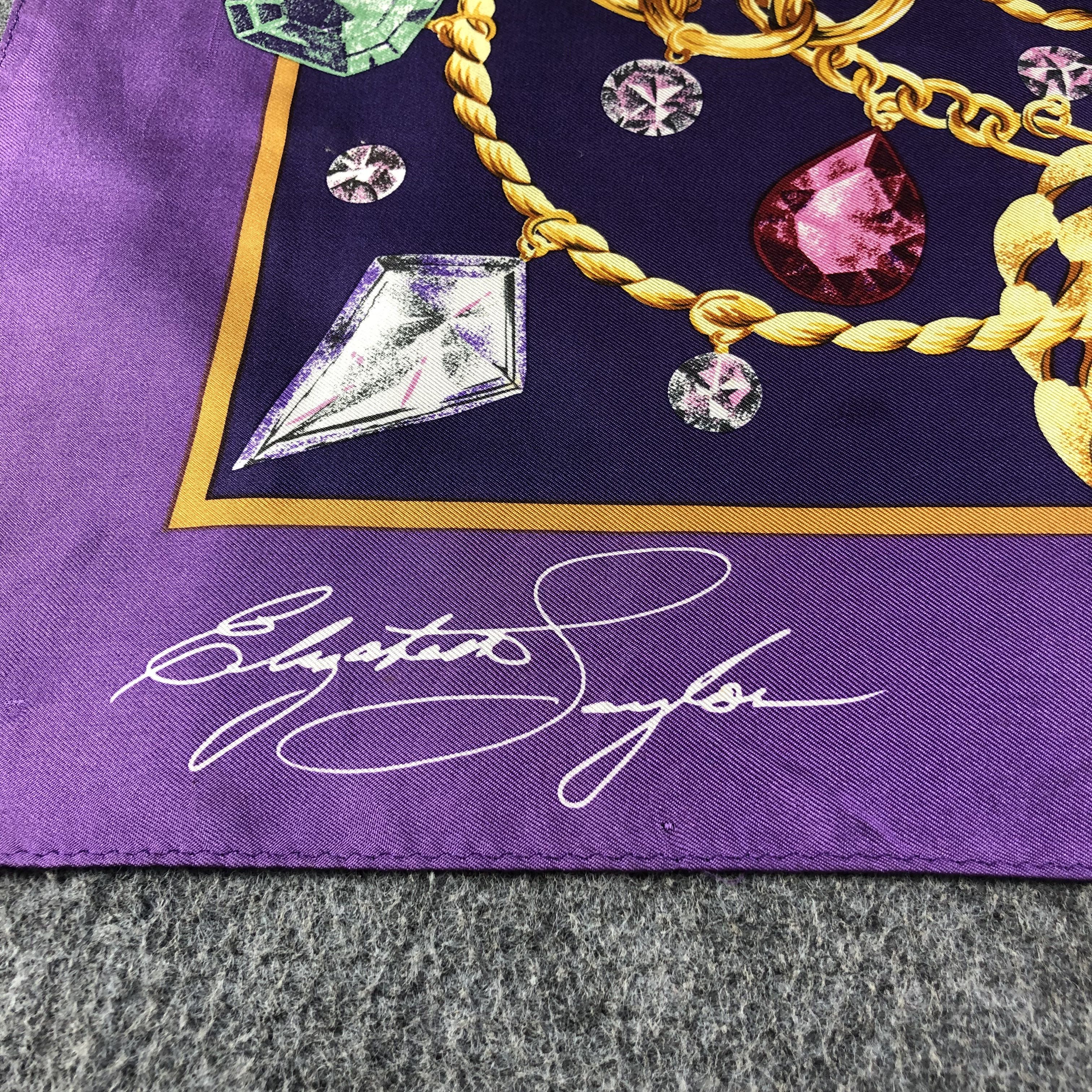 Vintage Vintage Luxury Jewelry Silk Scarf M694 Size ONE SIZE - 3 Thumbnail