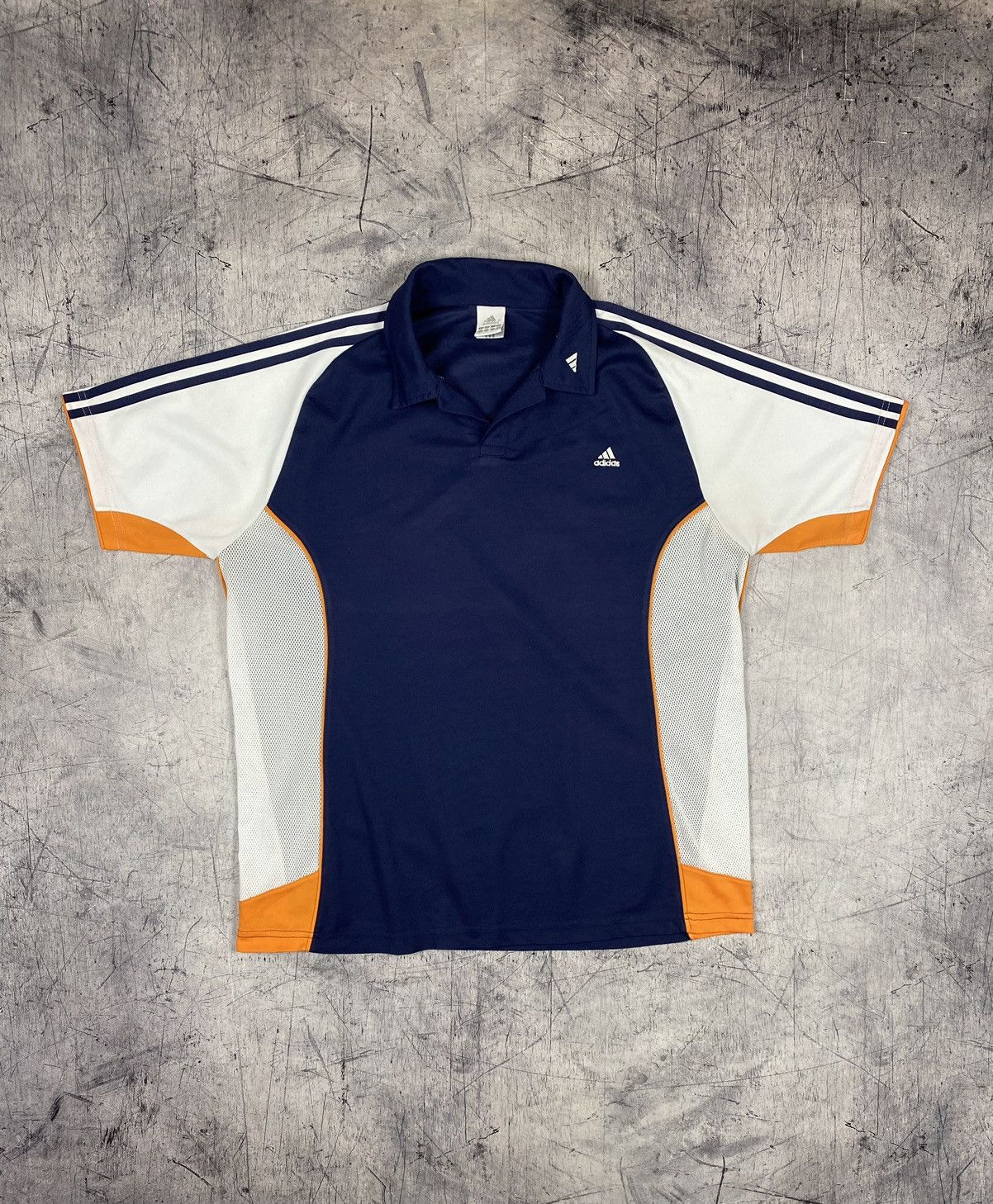 Adidas Vintage Adidas Drill Y2K Polo T Shirt Tee Size US XL / EU 56 / 4 - 2 Thumbnail