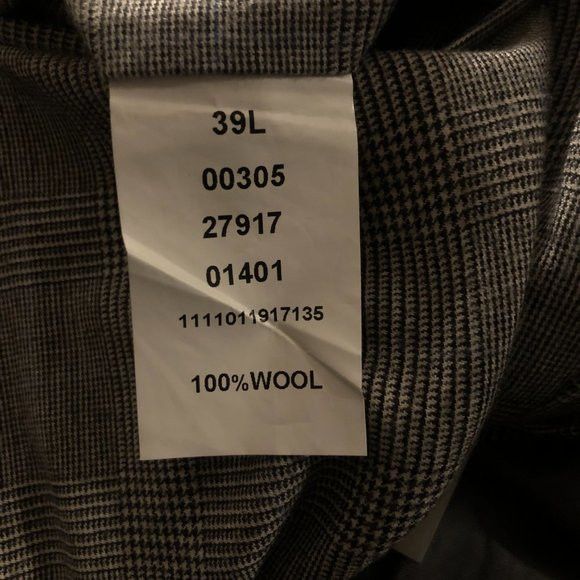 Jos. A. Bank JOS.A.BANK MEN'S GRAY 100%WOOL 2PC SUIT SIZE: 44L Size 44L - 10 Thumbnail
