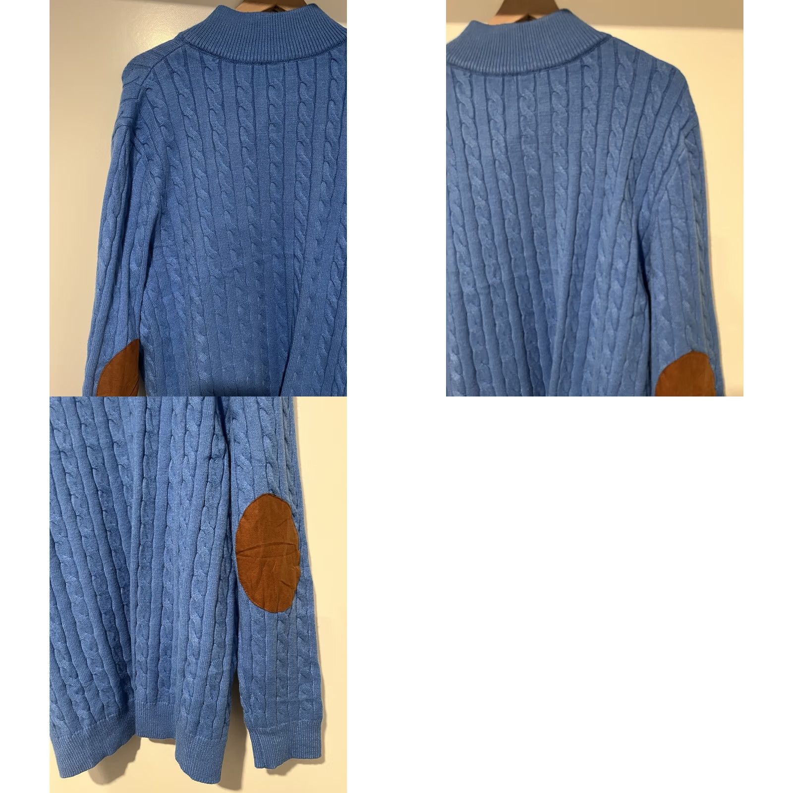 Vintage NWT Unbranded Men’s Cable Knit Pullover Sweater Stand Collar Button Large L Sweater Winter Casual Travel Size US L / EU 52-54 / 3 - 8 Thumbnail