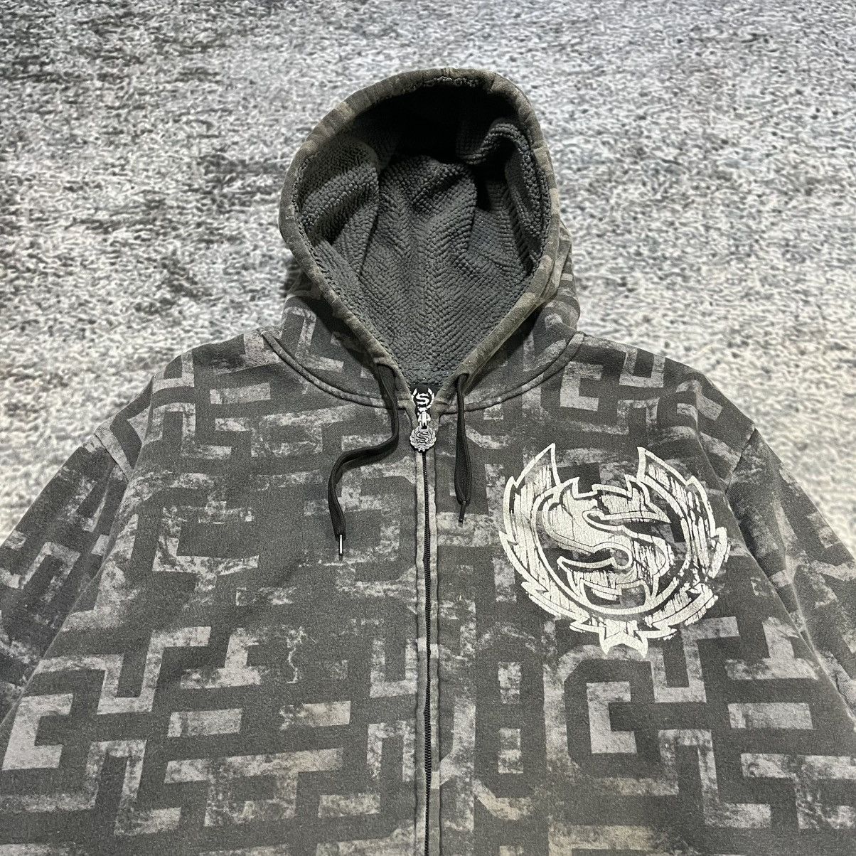 Vintage VINTAGE Y2K SINISTER GRUNGE CYBER SKATER ZIP UP HOODIE LARGE Size US L / EU 52-54 / 3 - 6 Thumbnail