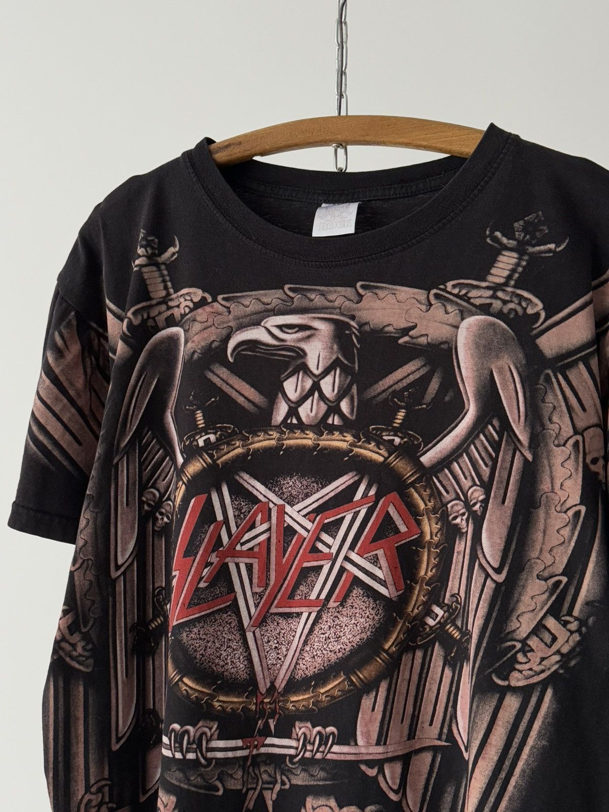 Band Tees × Vintage Vintage 00s Slayer Overprinted Metal Band T-Shirt Size US L / EU 52-54 / 3 - 3 Thumbnail