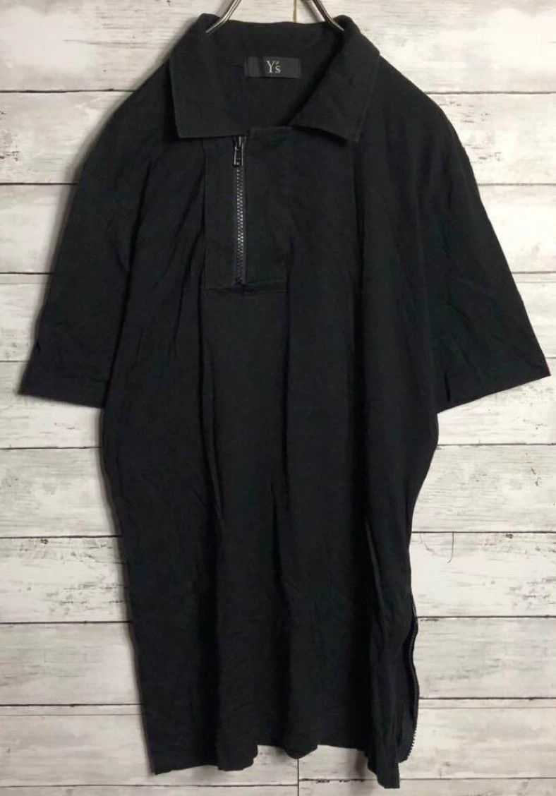 Y's Y's Asymmetric Zip Polo Shirt Short Sleeve Size US M / EU 48-50 / 2 - 1 Thumbnail