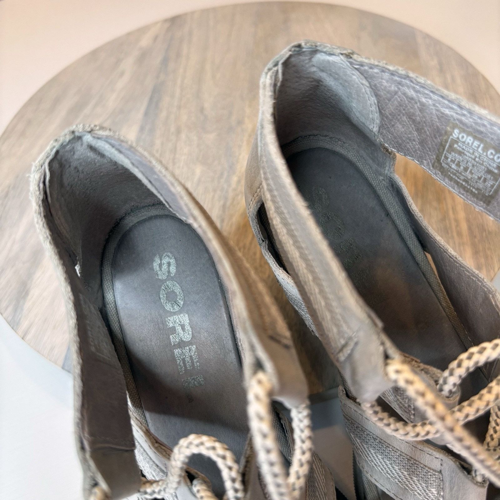 SOREL Sorel Joanie II Ghillie Women's Ash Laces Wedge Sandals Sz 8 Size US 8 / IT 38 - 8 Thumbnail
