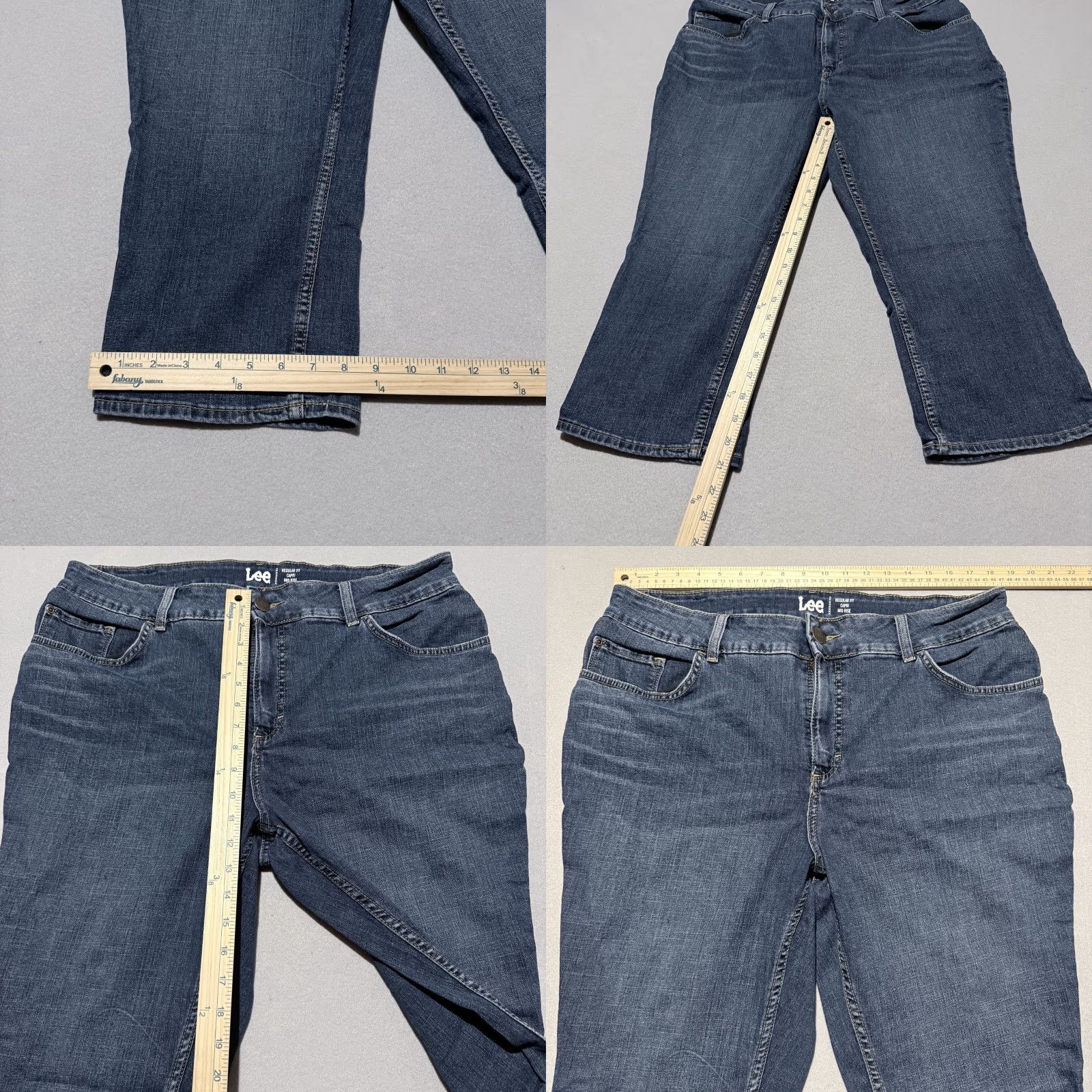 Lee Lee Capri Jeans Women's Regular Fit 5-Pocket Denim Jeans Blue - 20 Size 42" / US 20 - 9 Thumbnail