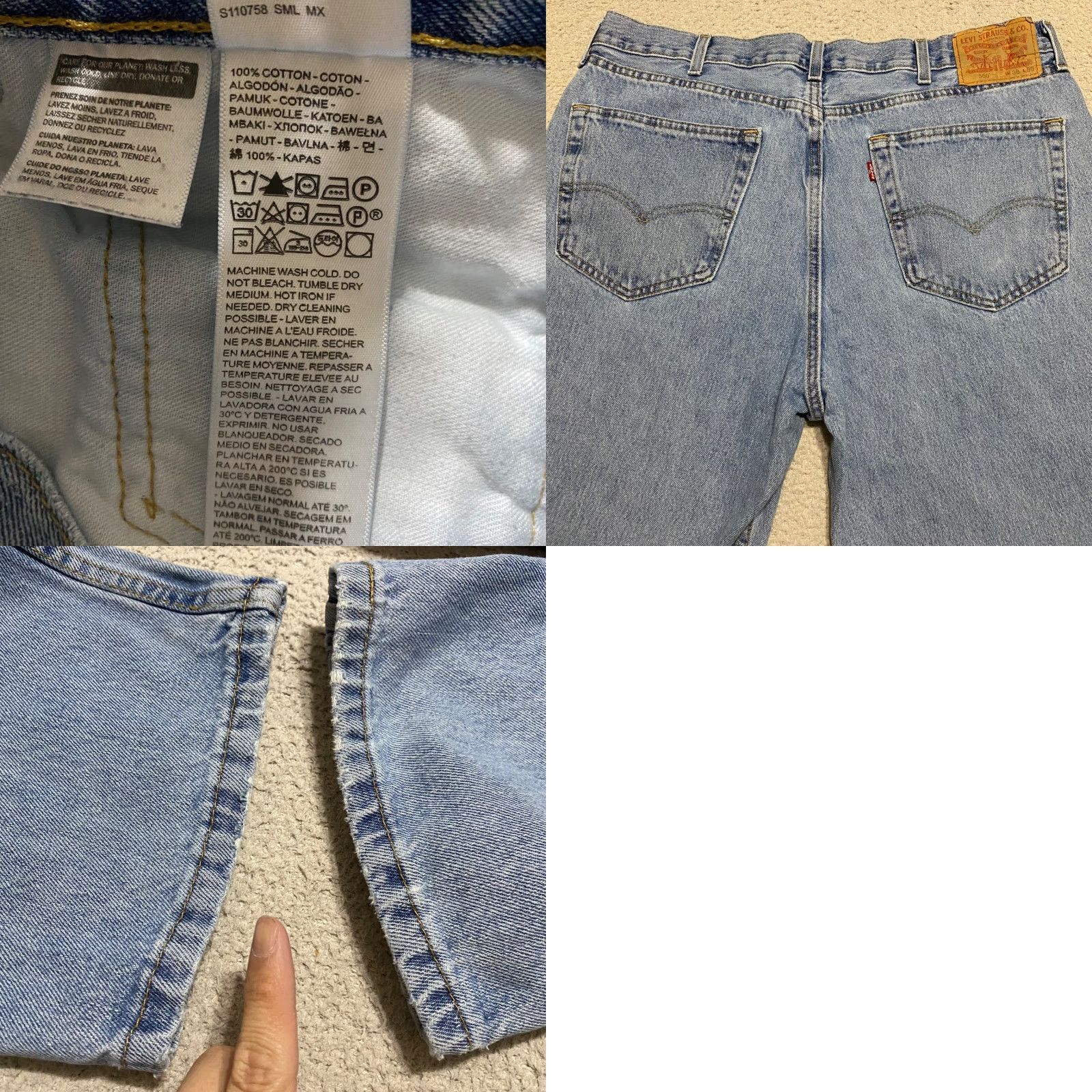 Levi's Levi's 550 Jeans Mens 38x30 Blue Denim Straight Leg Relaxed Fit Size US 38 / EU 54 - 9 Thumbnail
