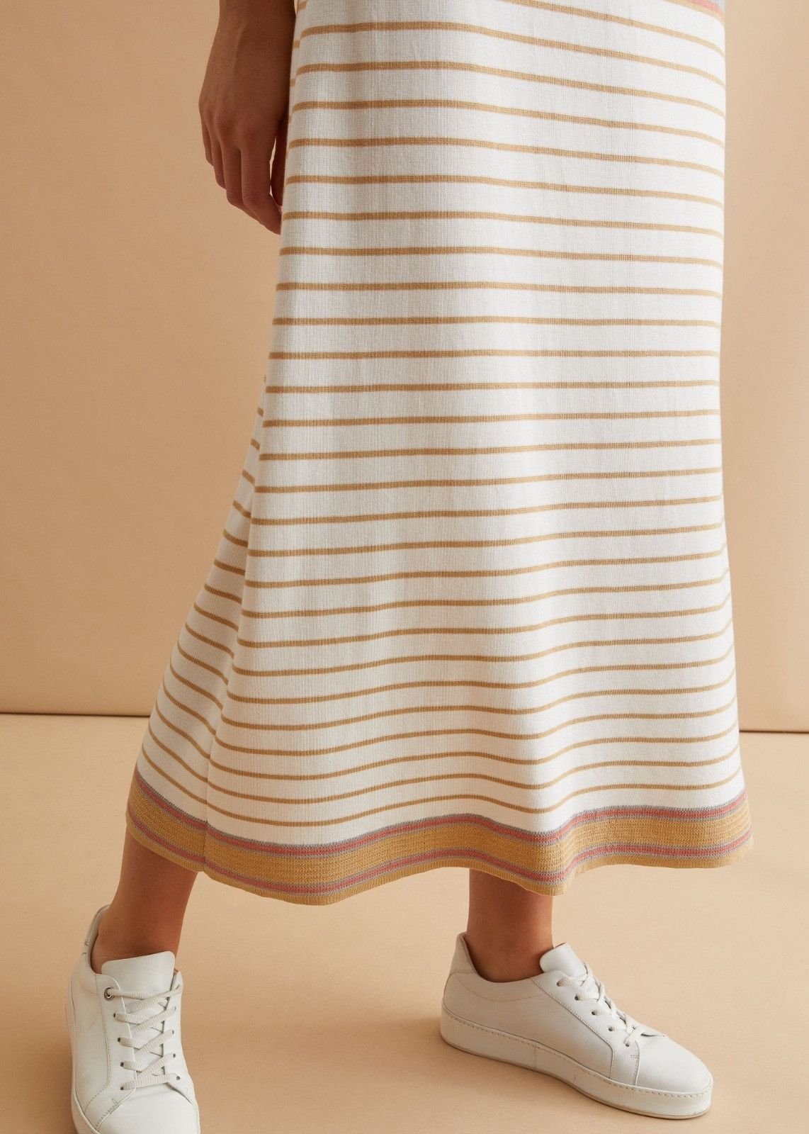 Loro Piana o1srvl11e0824 Sorbonne Stripes Midi Skirt in Multicolor Size 30" / US 8 / IT 44 - 5 Thumbnail