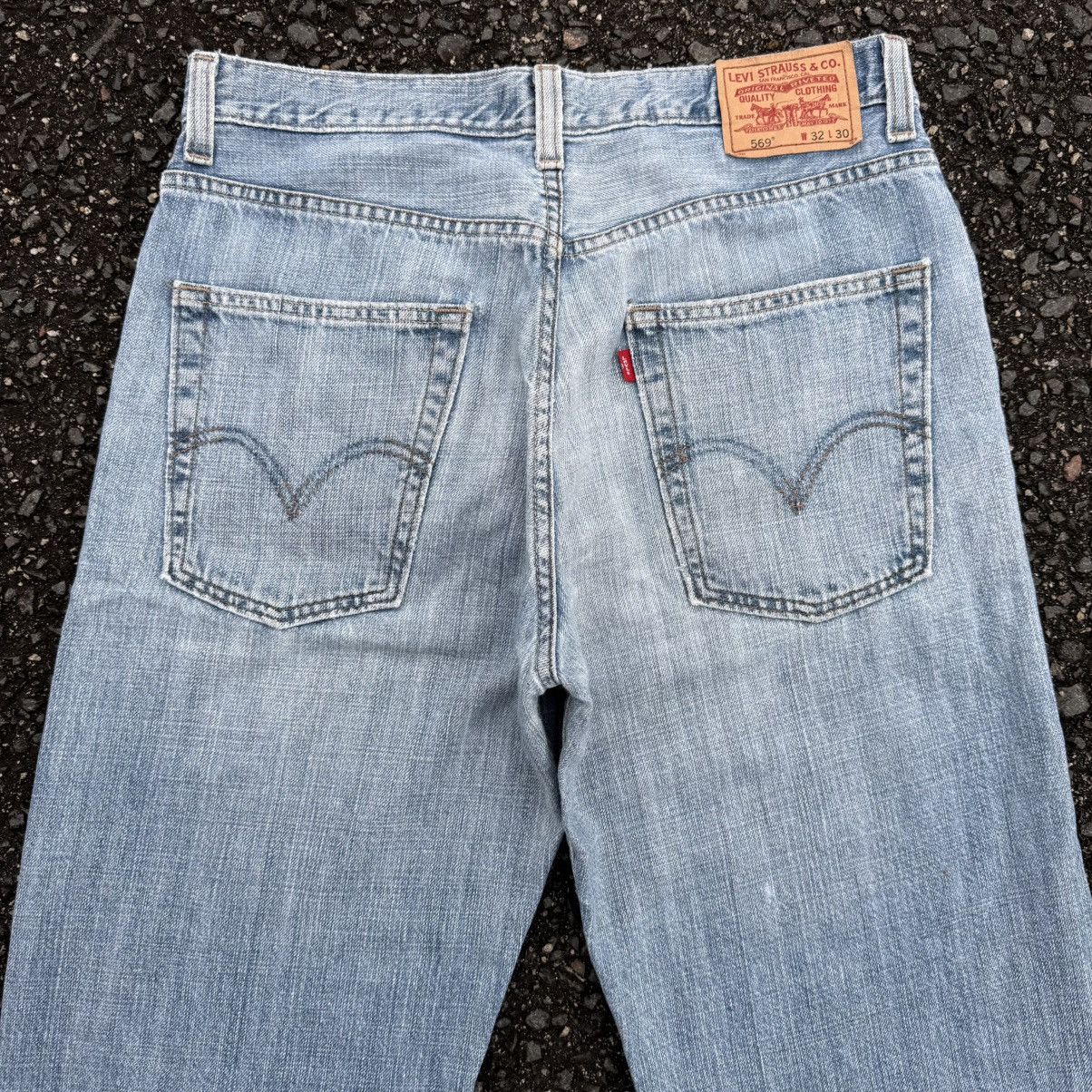 Levi's Vintage Clothing VINTAGE LEVI'S 569 LOOSE STRAIGHT FADED JEAN DENIM PANTS Size US 34 / EU 50 - 10 Thumbnail