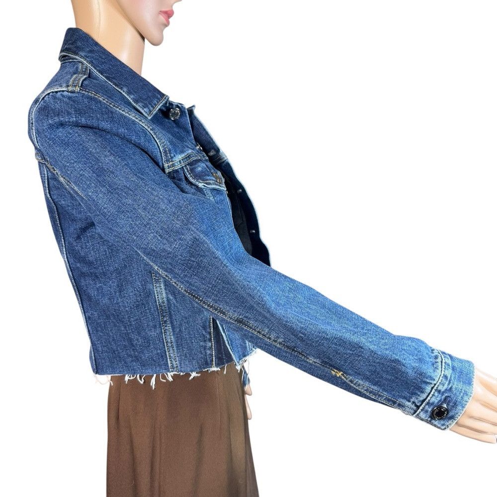 Zara NWT New Zara Cropped Denim Jacket Size S Size S / US 4 / IT 40 - 3 Thumbnail
