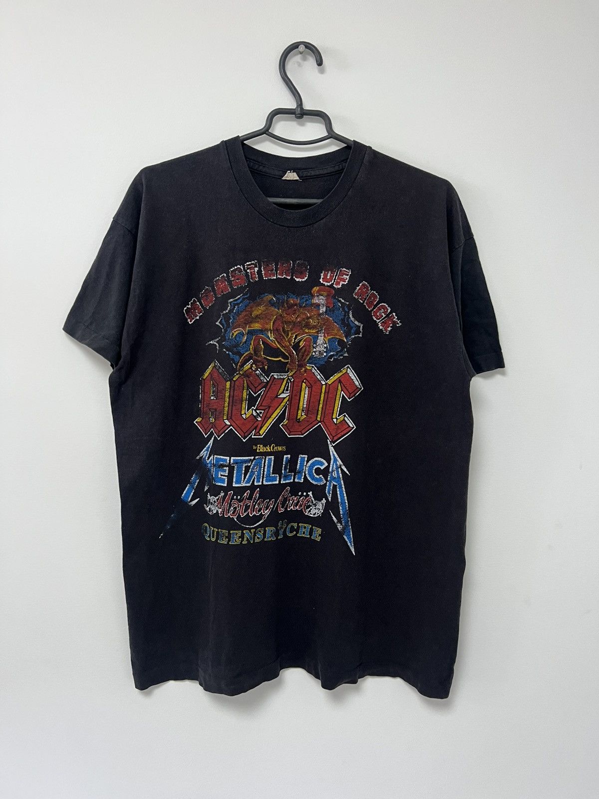 Band Tees × Vintage Vintage 1991s Monsters of Rock Ac Dc Metallica T shirt sz L Size US L / EU 52-54 / 3 - 3 Thumbnail