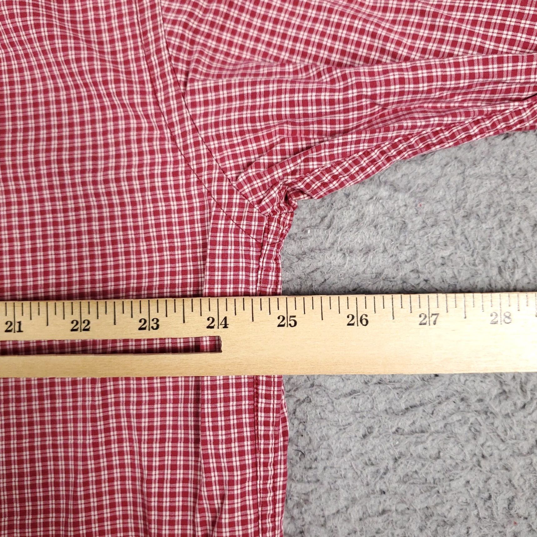 Tommy Hilfiger VINTAGE Tommy Hilfiger Shirt Mens L Red Plaid Button-Up Long Sleeve Casual Shirt Size US L / EU 52-54 / 3 - 5 Thumbnail