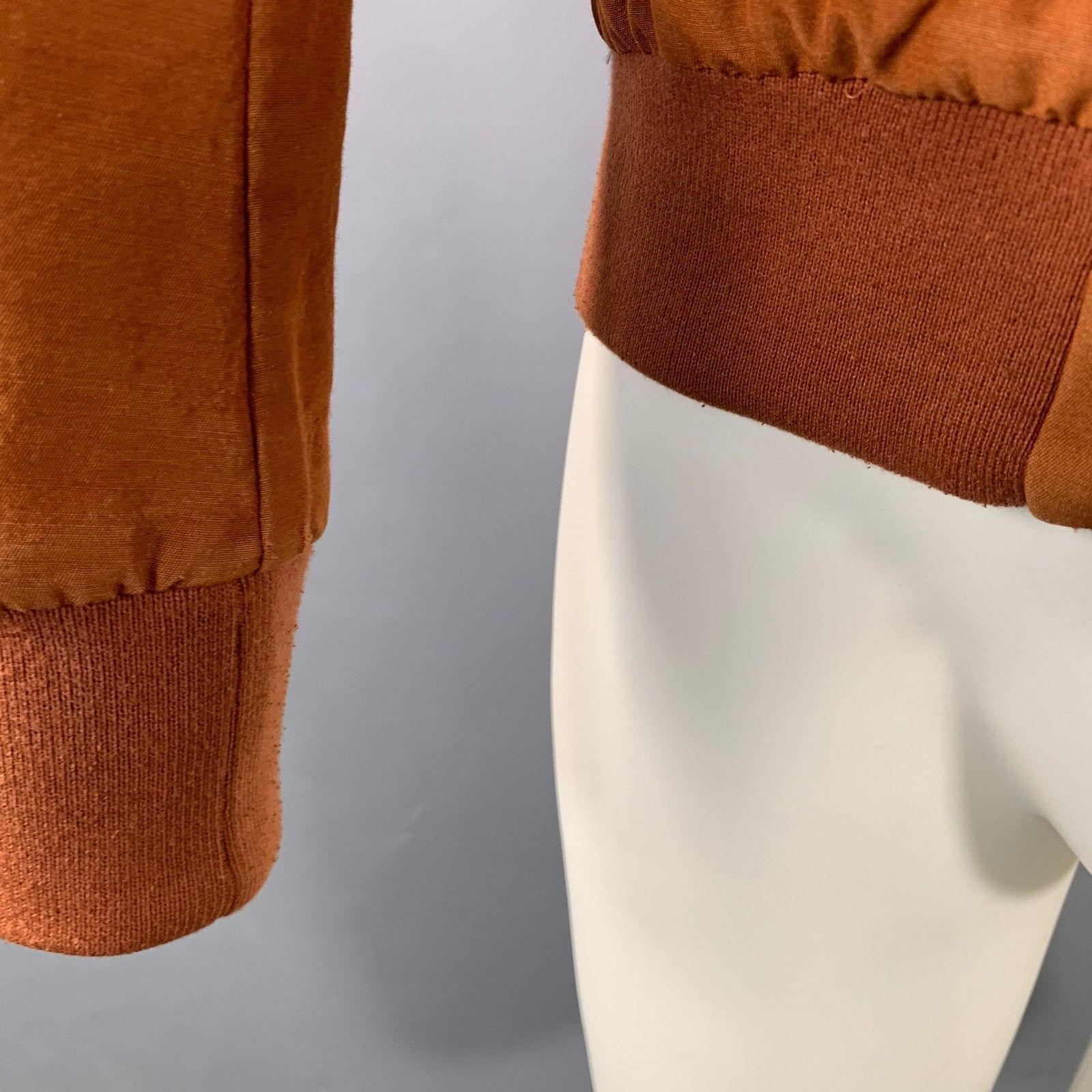 Camoshita CAMOSHITA S Orange Rust Two Pockets Zip Up Bomber Jacket Size US S / EU 44-46 / 1 - 4 Thumbnail