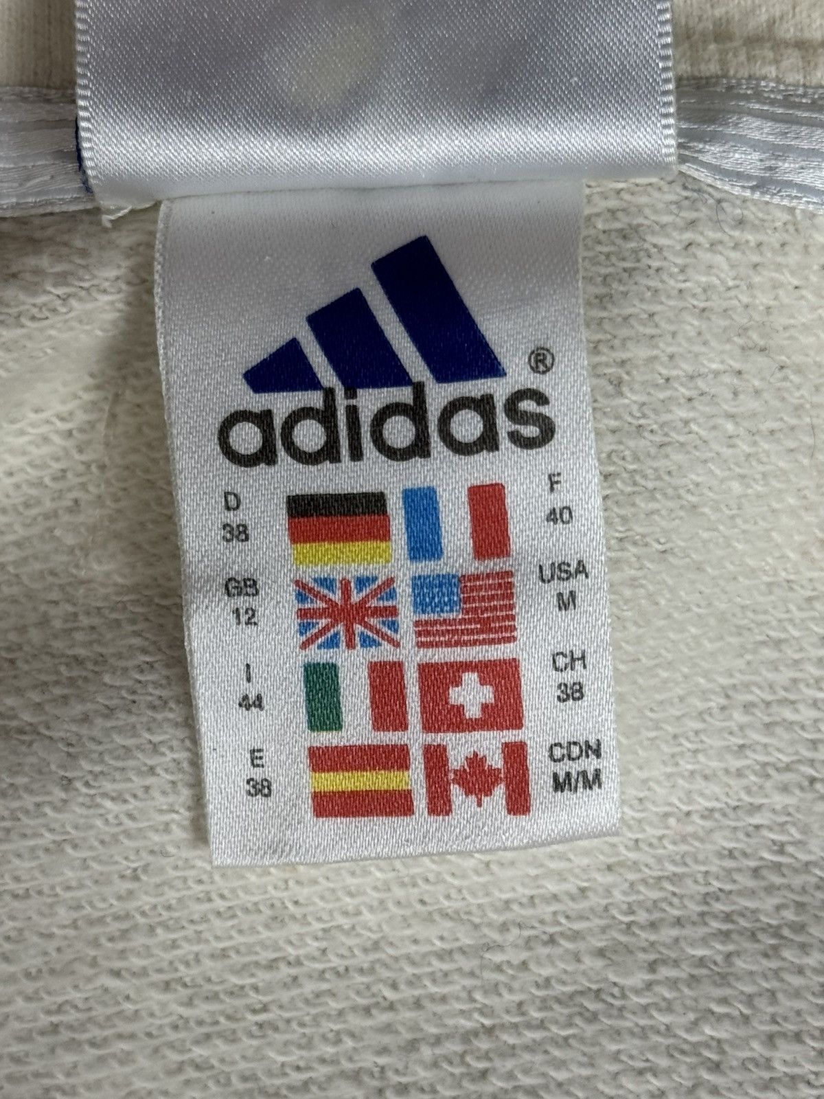 Adidas Adidas – Vintage Jacket – Cream/Off-White – Size M 👕 Size US M / EU 48-50 / 2 - 7 Thumbnail
