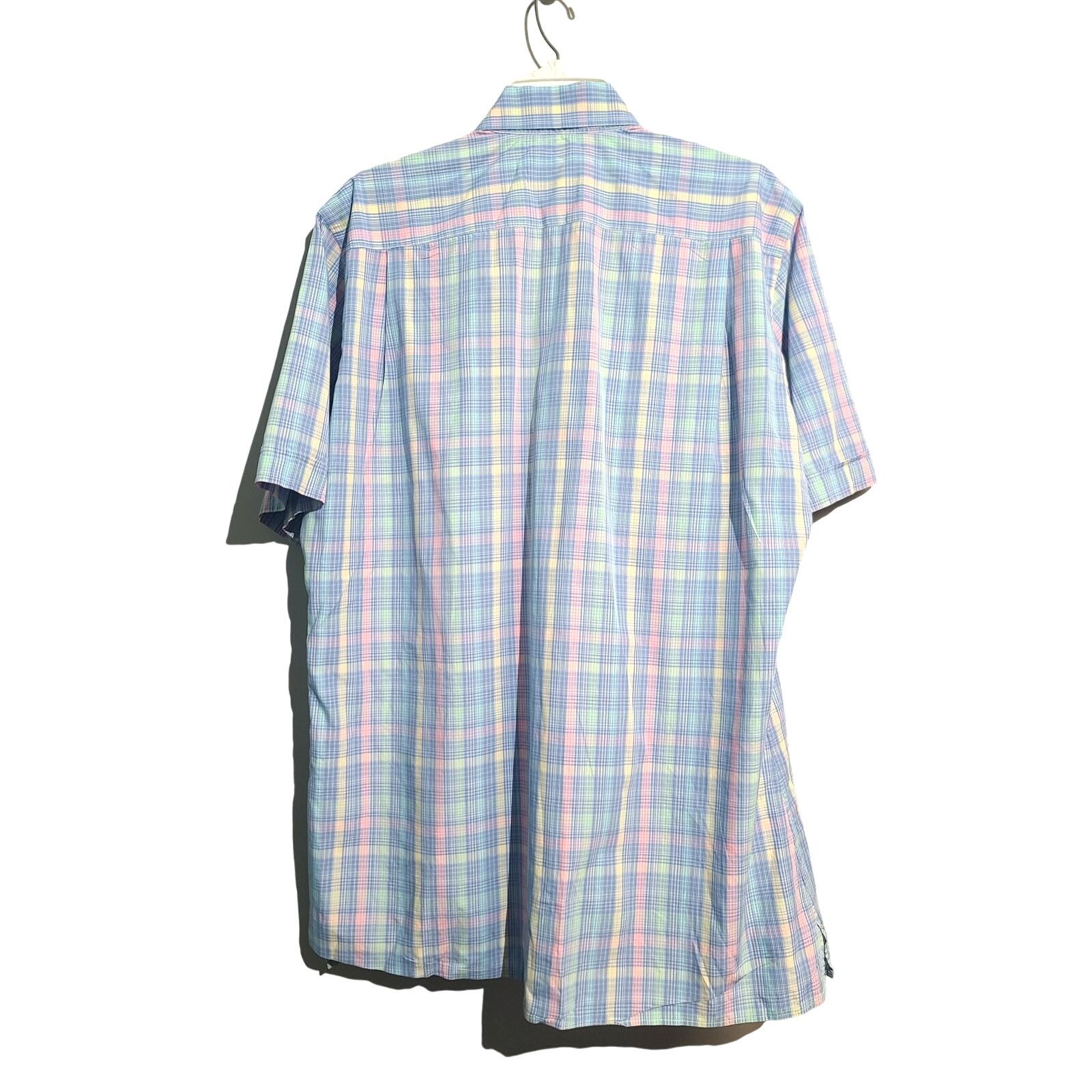 Maus & Hoffman Solemare Pastel Plaid Print Short Sleeve Button shirt Size US M / EU 48-50 / 2 - 2 Thumbnail