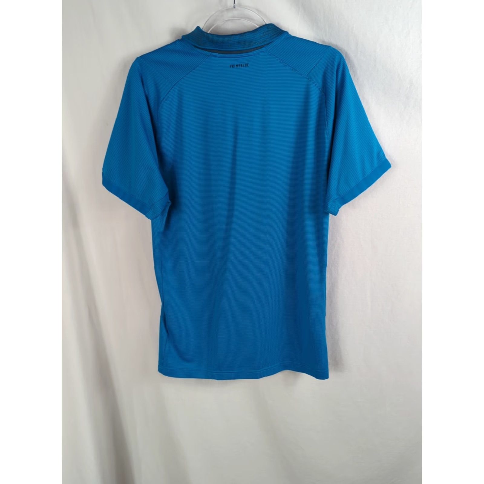 Adidas adidas golf shirt PrimeBlue Mens size Large striped polo blue short sleeve shirts polo shirts golf Size US L / EU 52-54 / 3 - 5 Thumbnail