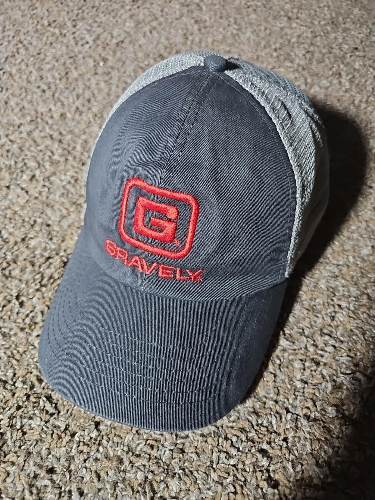 Other GRAVELY hat gray cap OS Strapback Mesh Trucker Hat Size ONE SIZE - 1 Thumbnail