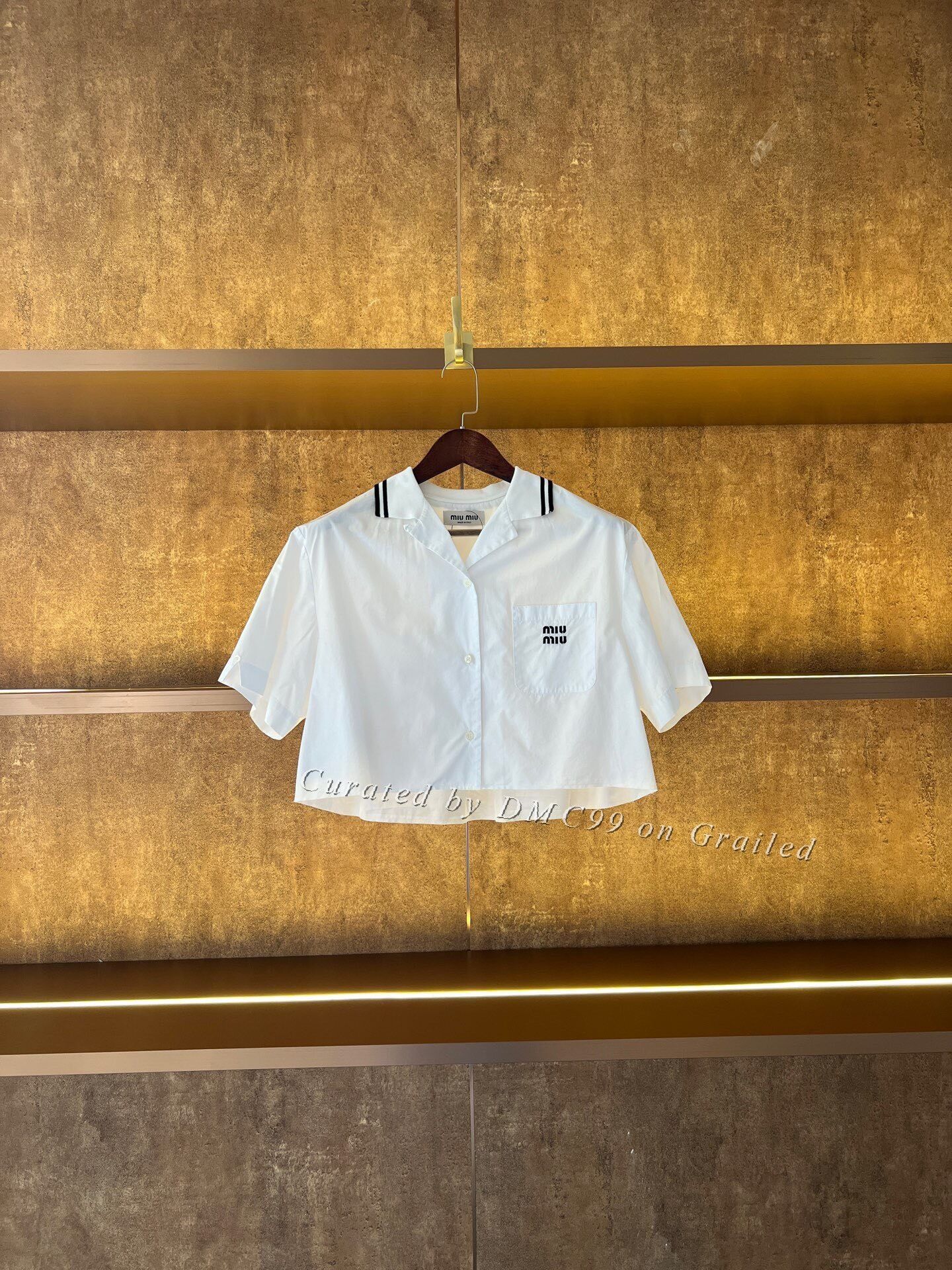 Miu Miu Miumiu Slogan Shirt Size S / US 4 / IT 40 - 1 Thumbnail