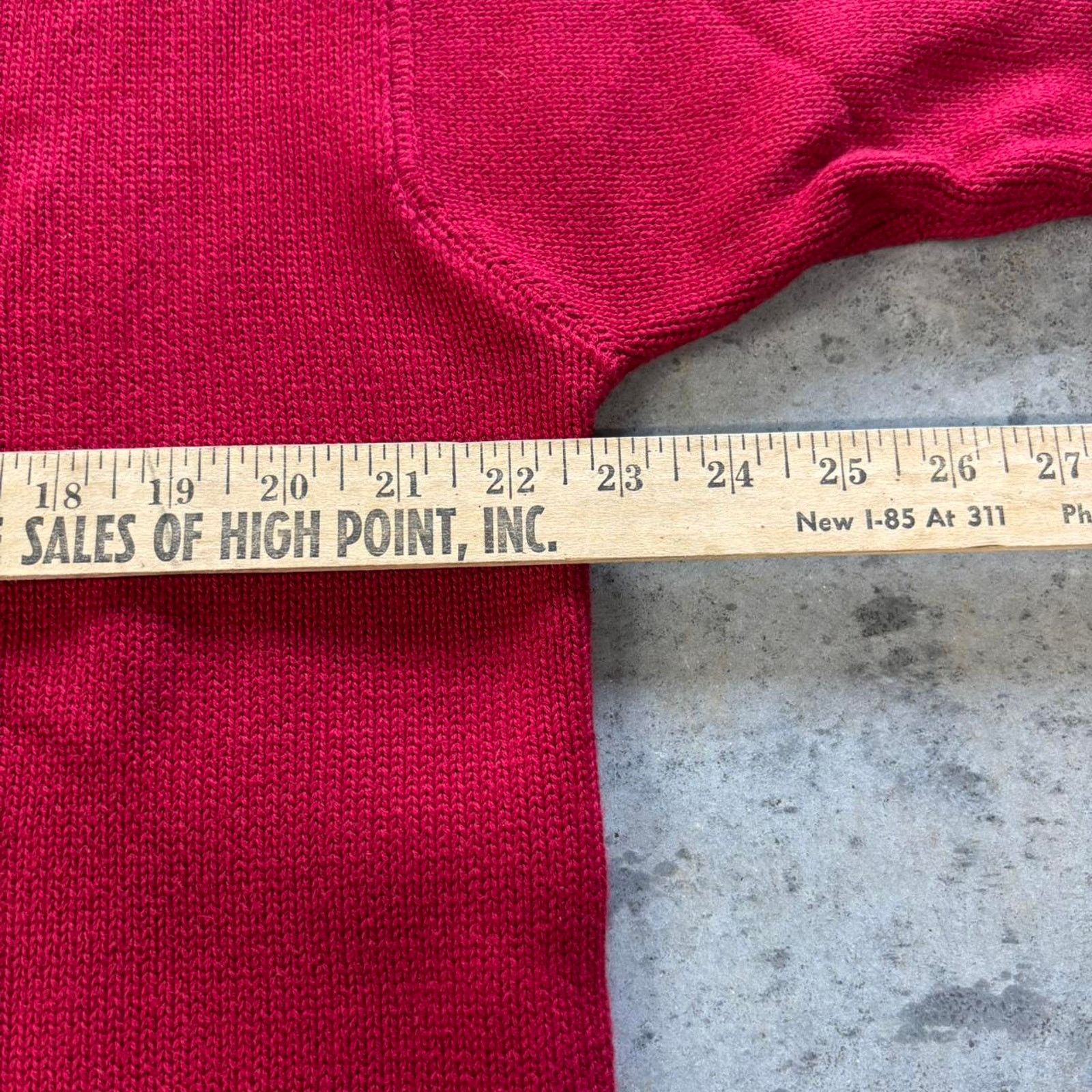 Tommy Hilfiger × Vintage 90s Tommy Hilfiger Red Sweater Size US XL / EU 56 / 4 - 4 Thumbnail
