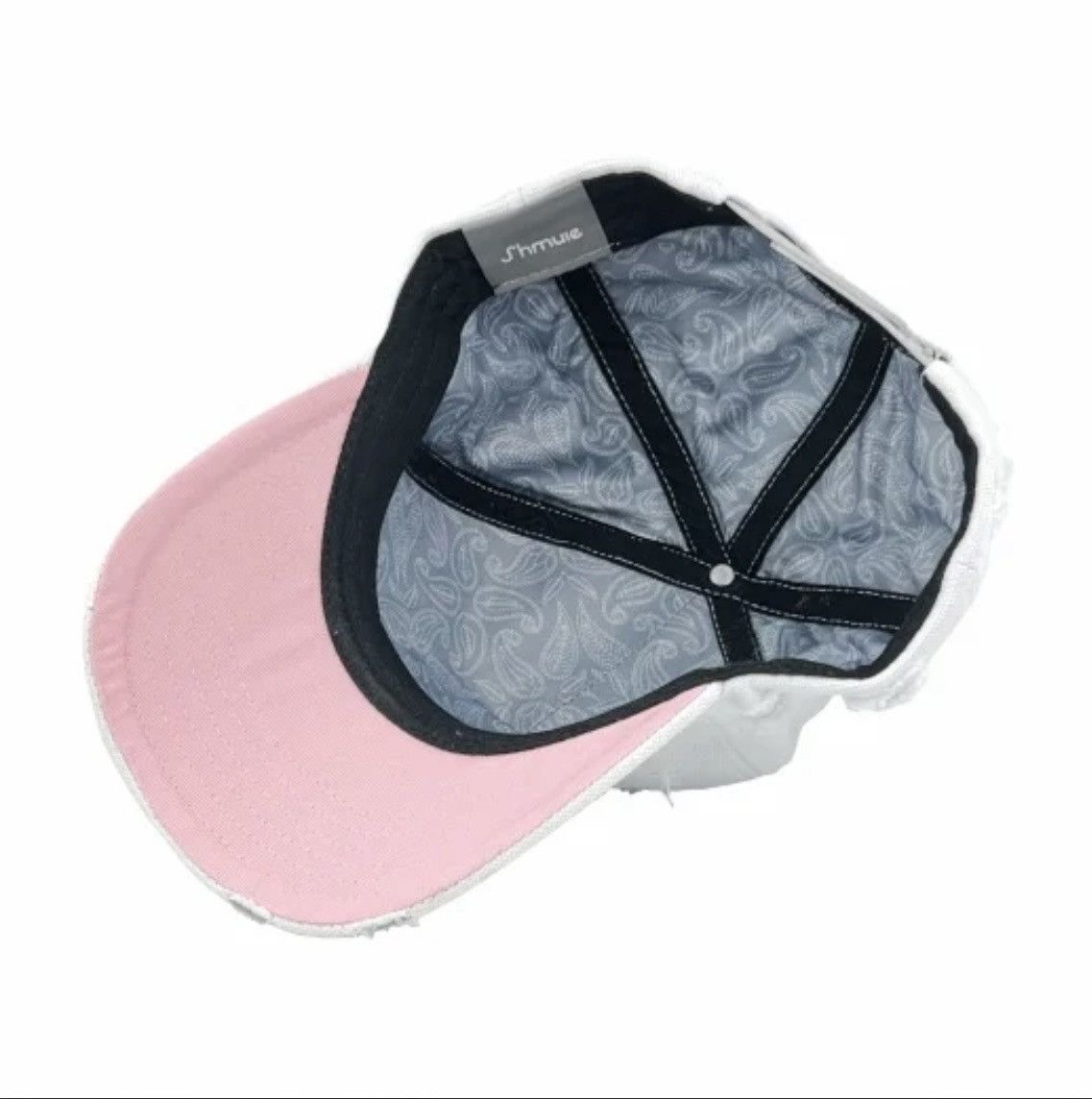 Japanese Brand White Distressed Denim Trucker Hat LA Size ONE SIZE - 6 Thumbnail