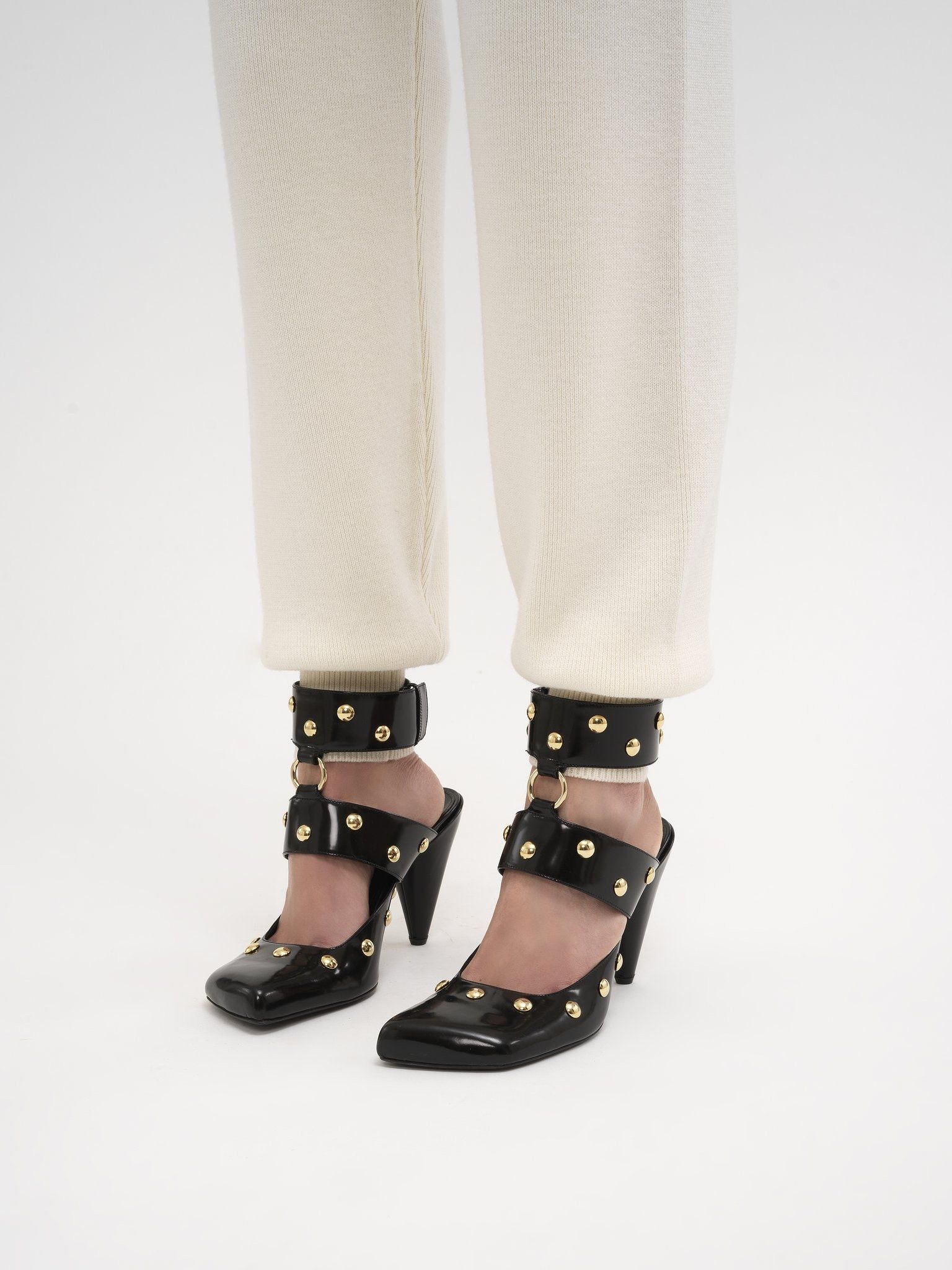 Chloe o1loc1c11025 Wool Knit Sweatpant in Iconic Milk Size 25" / US 0 / IT 36 - 7 Thumbnail