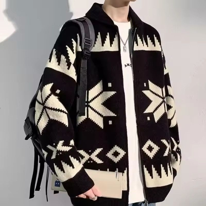 Other Black Thick Zipper Knitted Cardigan Sweater Size US M / EU 48-50 / 2 - 2 Thumbnail