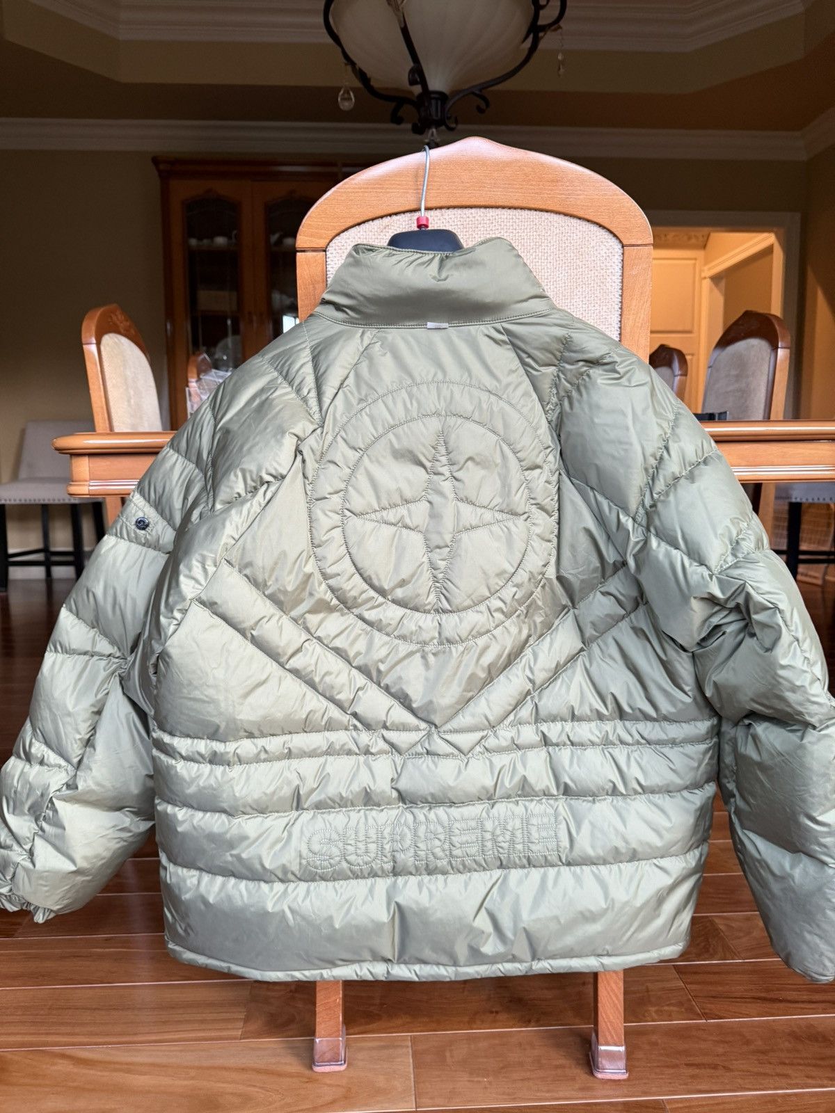 Stone Island Supreme®/Stone Island® Reversible Down Puffer Jacket-Olive Size US L / EU 52-54 / 3 - 8 Thumbnail