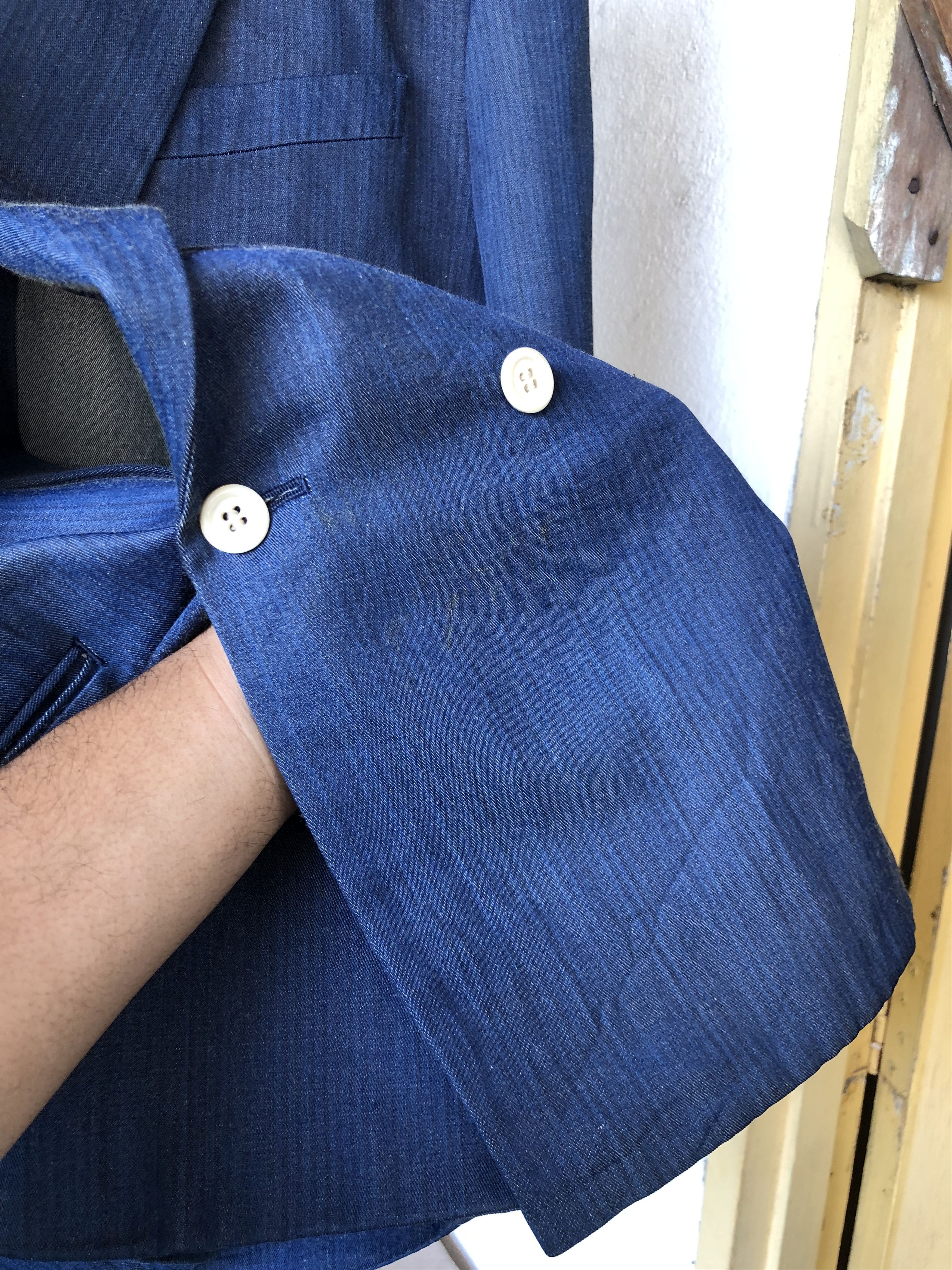 Comme des Garcons Amekaji❗️Comme des Garcons Homme Plus Faded Denim Blazer Size US M / EU 48-50 / 2 - 7 Thumbnail