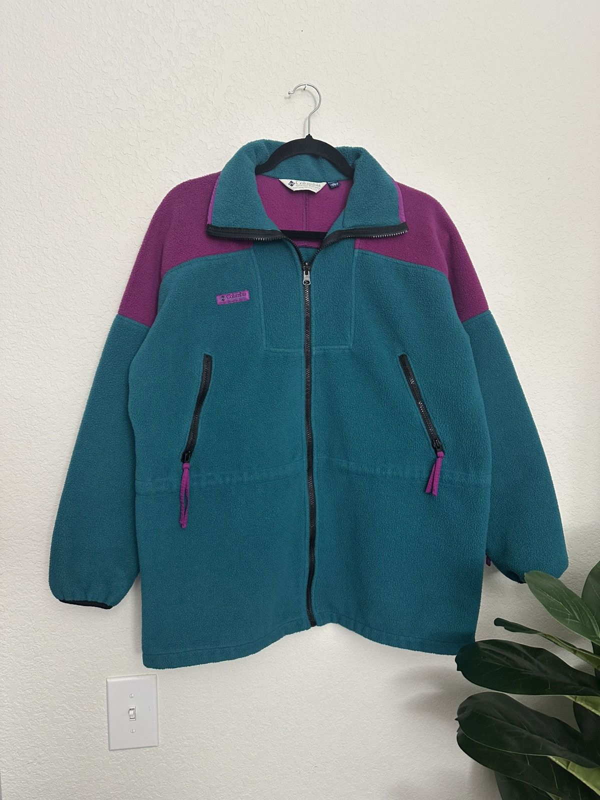 Columbia × Vintage Vintage 90s Columbia Women's Large Fleece Jacket Made In USA Size L / US 10 / IT 46 - 2 Thumbnail