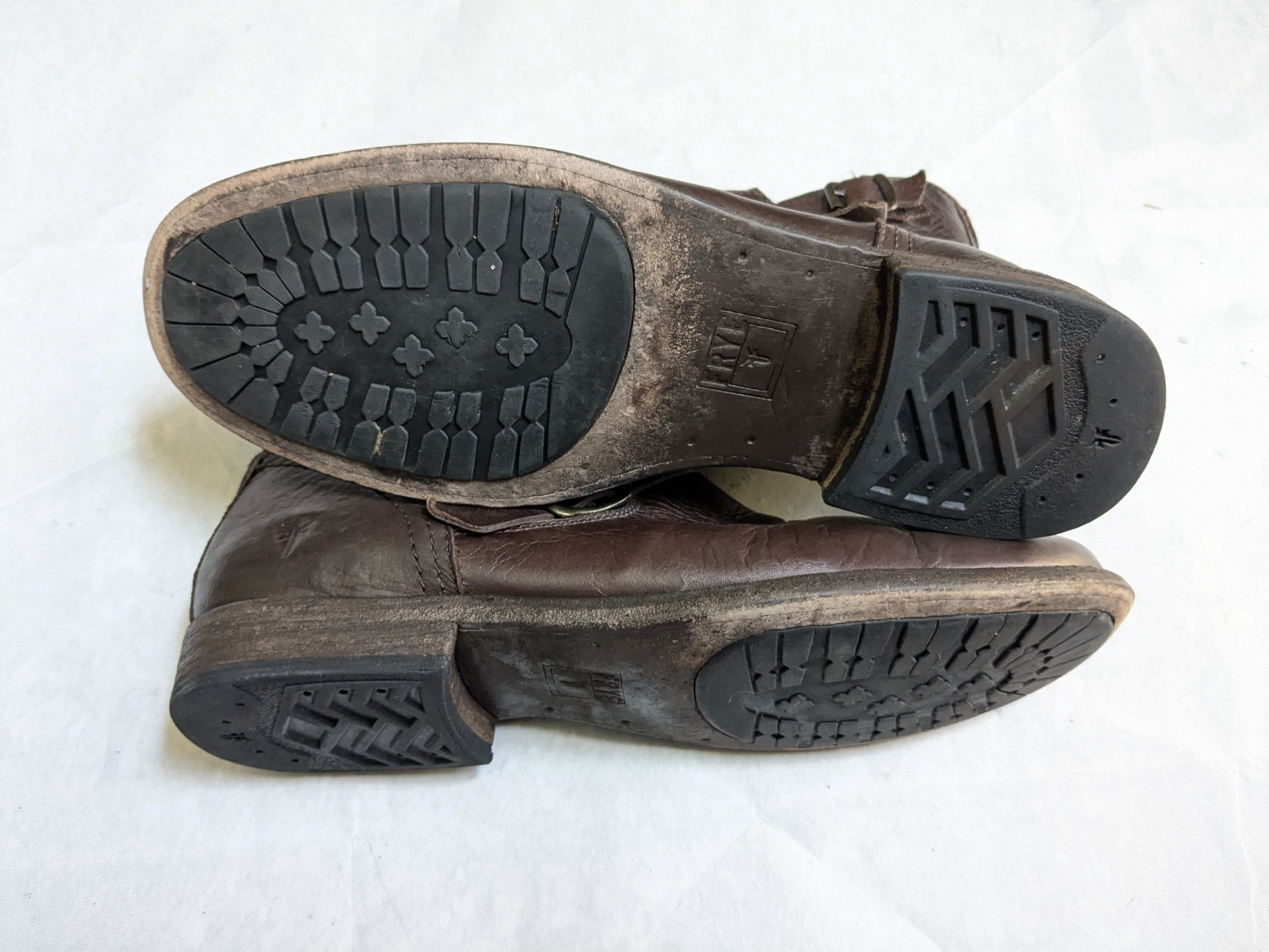 Frye Frye Engineer Brown Leather 11 D Leather Buckle Size US 11 / EU 44 - 20 Thumbnail