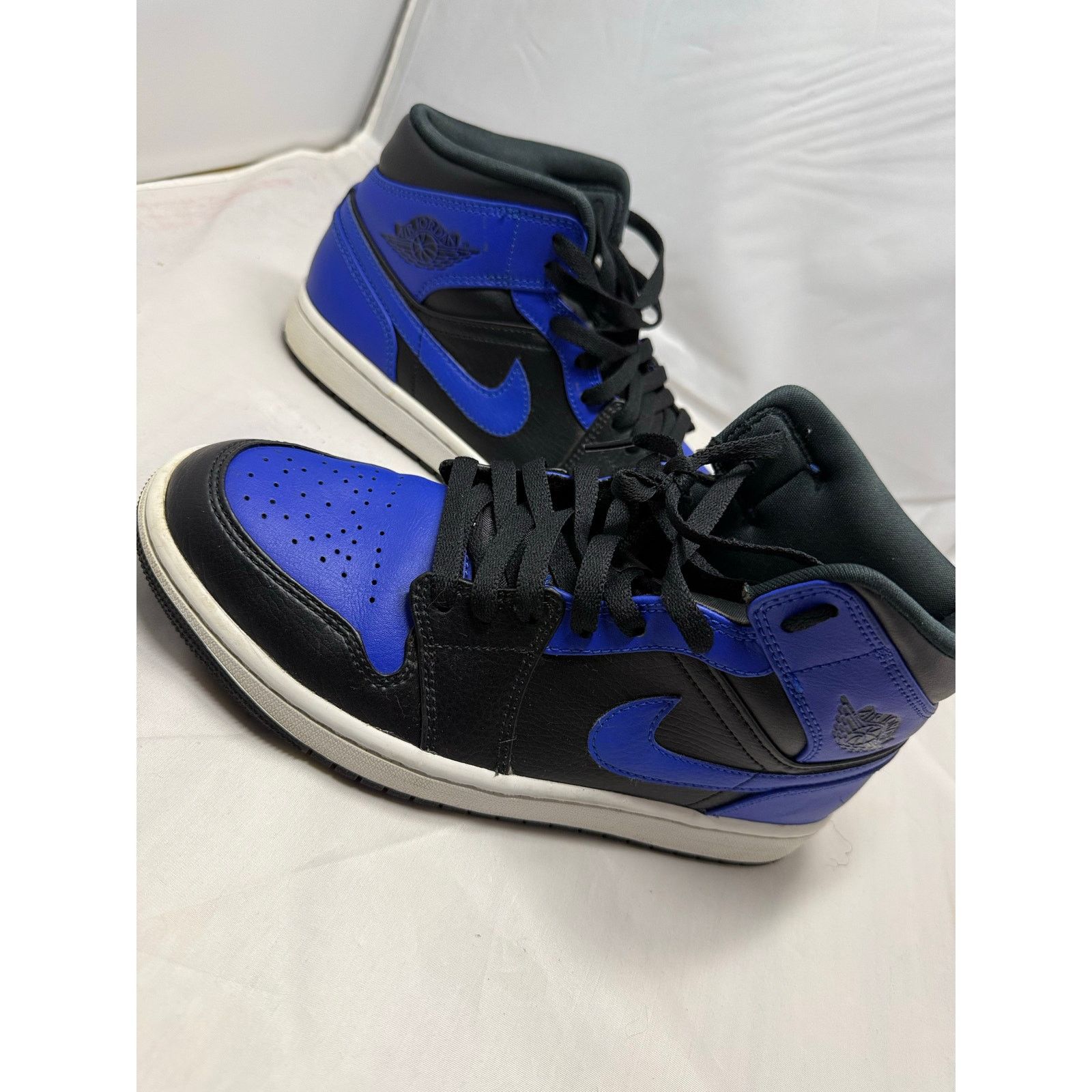 Nike Nike Air Jordan 1 Mid Hyper Royal Men's Size 8 554724-077 Size US 8 / EU 41 - 4 Thumbnail