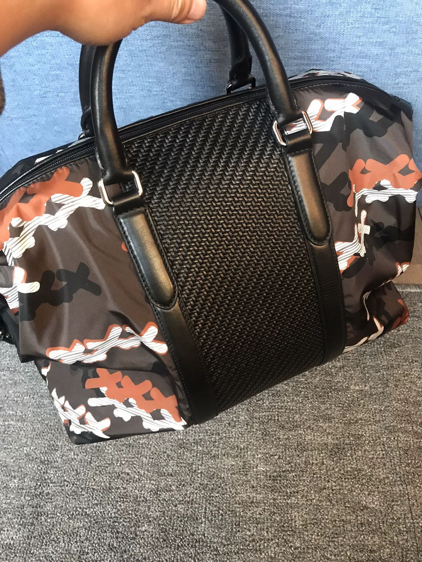 Ermenegildo Zegna Zegna Couture Nylon Leather Travel Bag XXX Print Size 42 - 4 Thumbnail