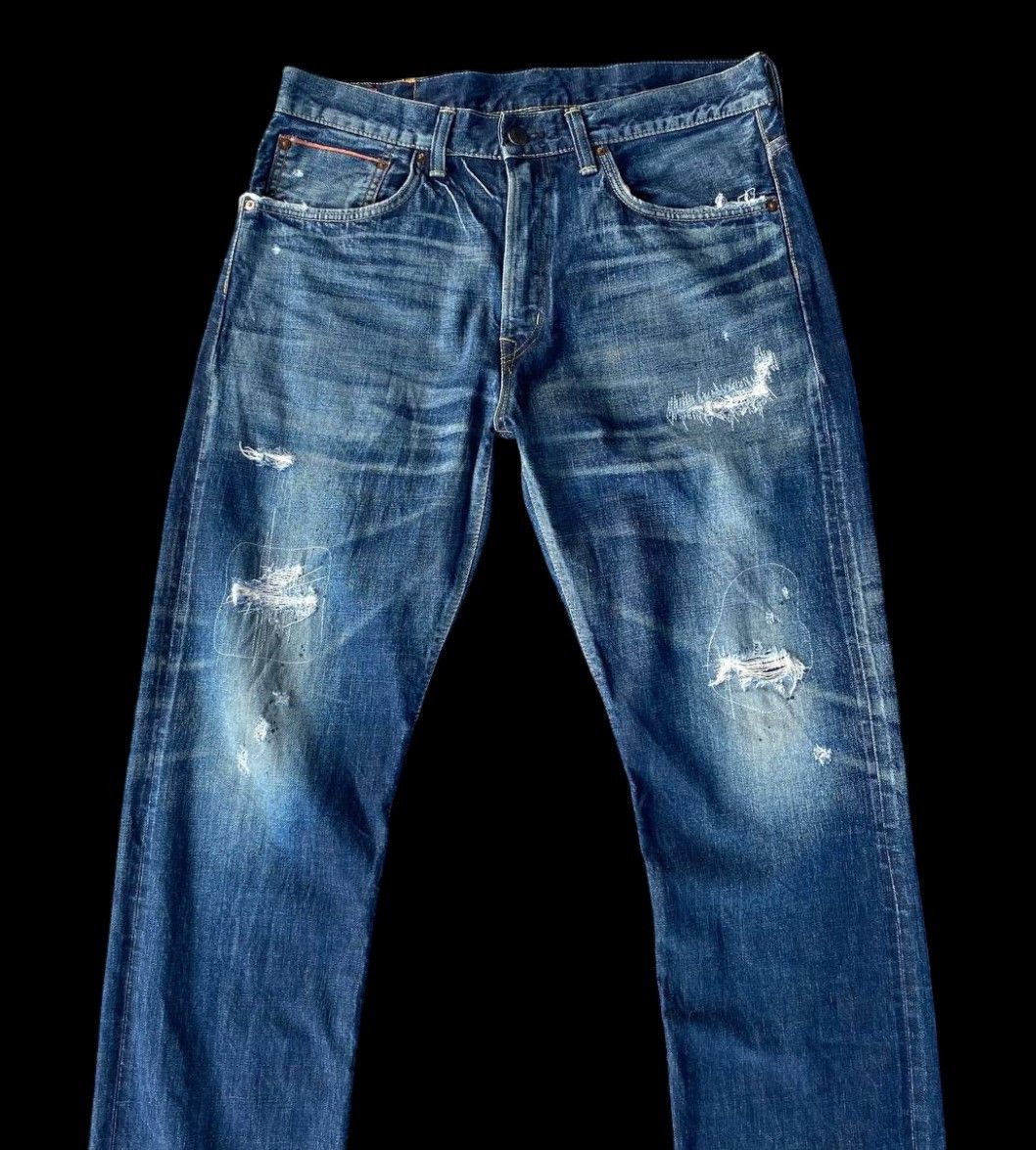 Edwin × Vintage VINTAGE EDWIN REDLINE LOT505 DISTRESSED DENIM BJ6-16 Size US 34 / EU 50 - 4 Thumbnail