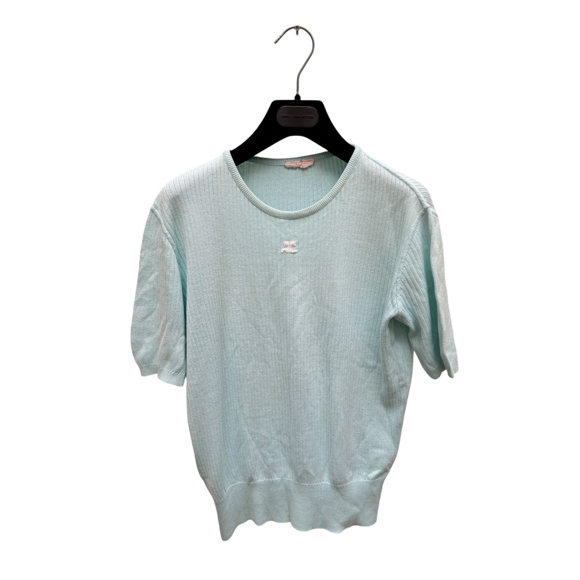 Courreges Blue Knitted Top Sweater Size M / US 6-8 / IT 42-44 - 1 Thumbnail