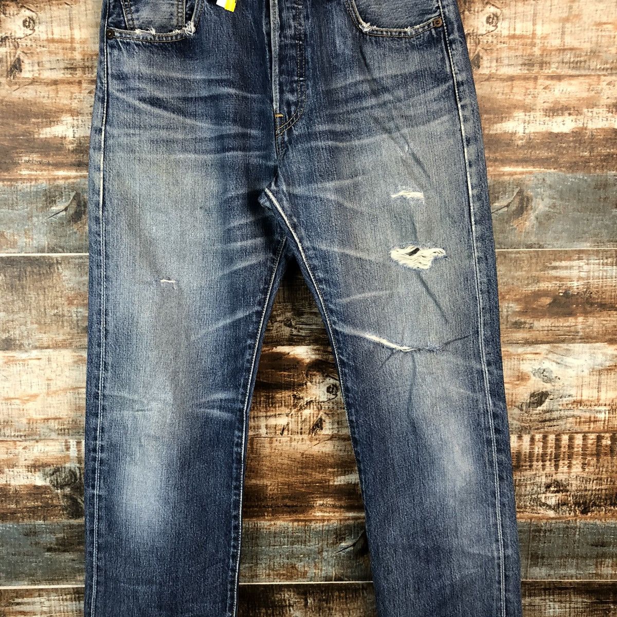 Levi's DLL 501 Levis Blue Distressed Denim Pants #C081 Size US 30 / EU 46 - 5 Thumbnail