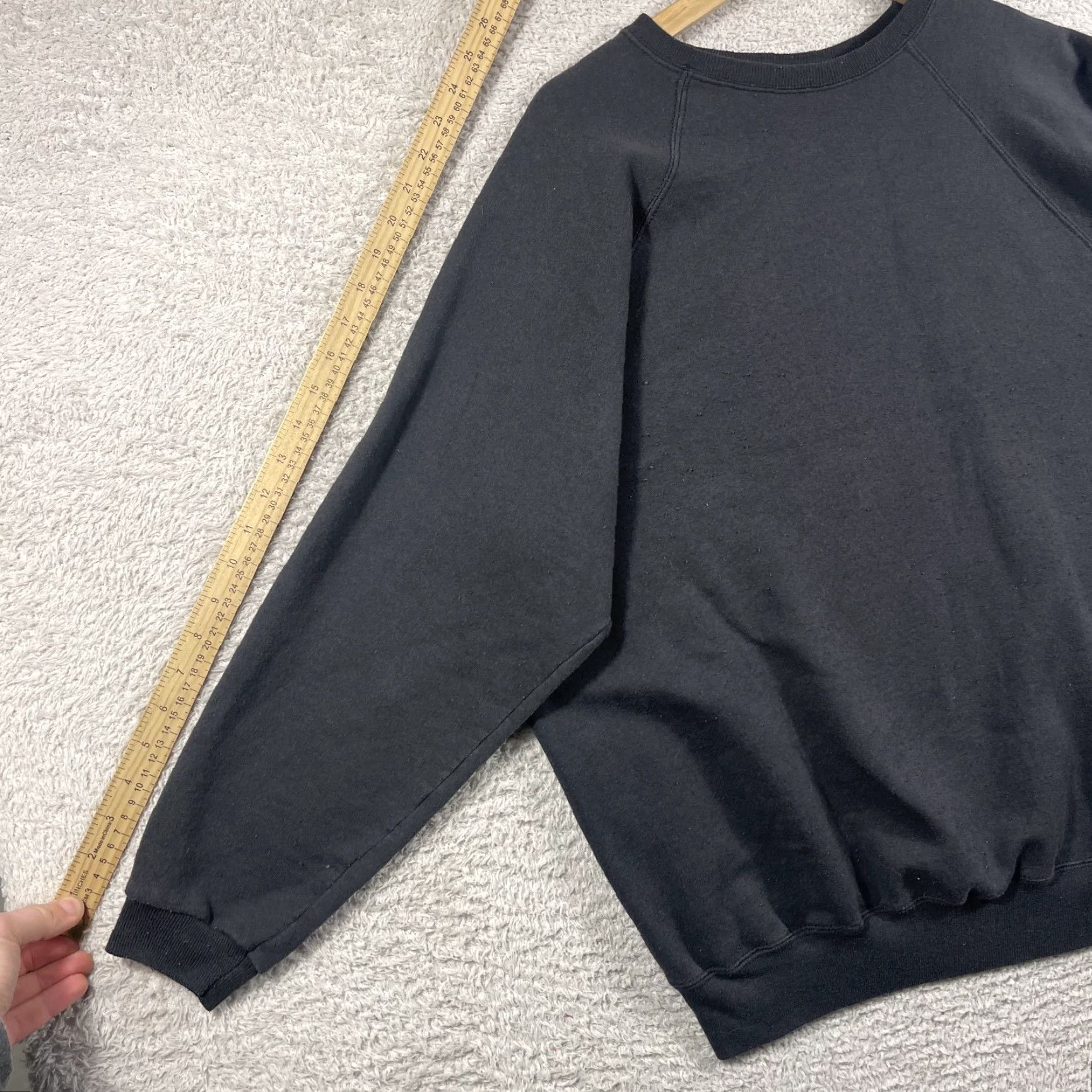 Vintage VINTAGE Just My Size Sweatshirt Crewneck Raglan 1X Women Black 90s Y2K Activewear Pullover Crewneck Cotton Polyester Blends Plus Size Size XL / US 12-14 / IT 48-50 - 6 Thumbnail