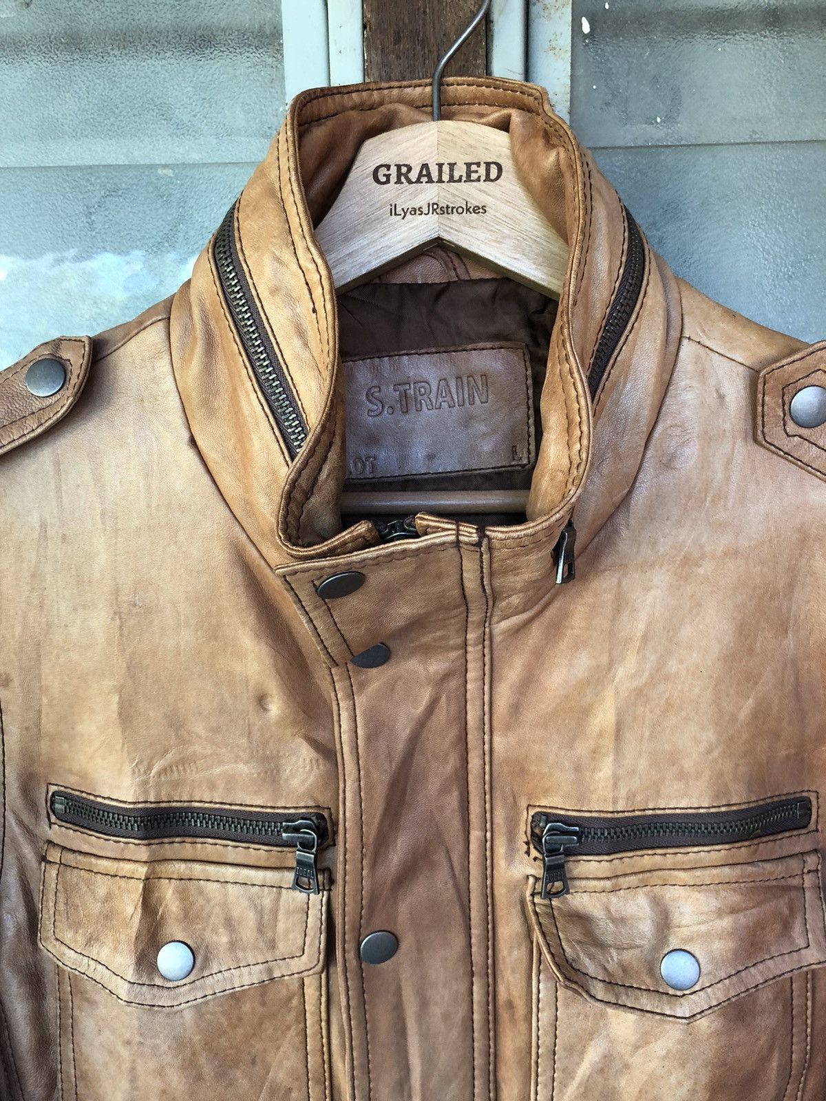 If Six Was Nine × Japanese Brand Vintage S.Train Leather Ride Jacket Size US S / EU 44-46 / 1 - 17 Thumbnail