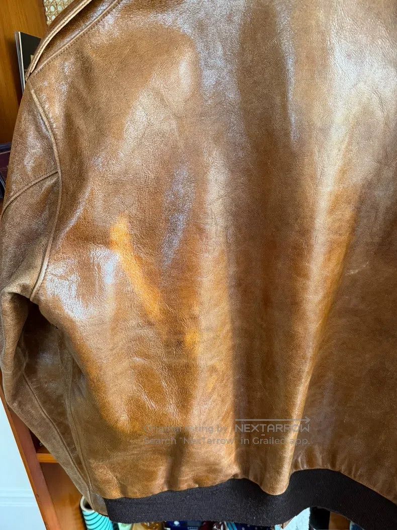 The Real McCoy's The Real McCoys Persimmon-dyed horseskin A2 jacket Size US XL / EU 56 / 4 - 3 Thumbnail