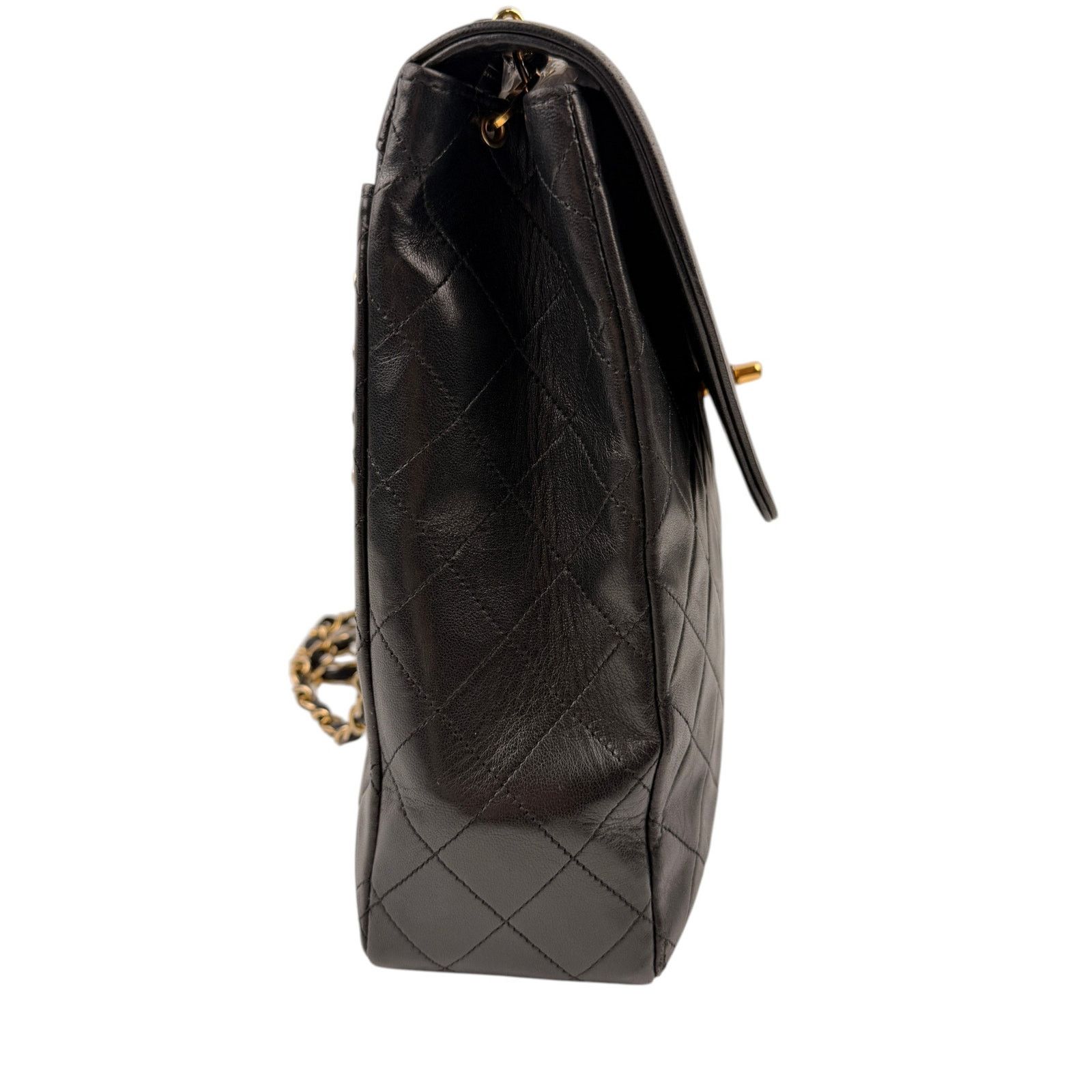 Chanel Chanel Vintage Black Quilted Trapezoid Flap Shoulder Bag Size ONE SIZE - 3 Thumbnail