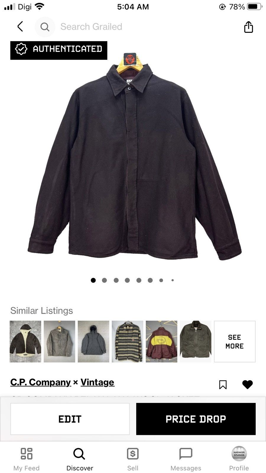C.P. Company CP COMPANY RELAX LANA WOOL JACKET #7659-162 Size US M / EU 48-50 / 2 - 16 Thumbnail