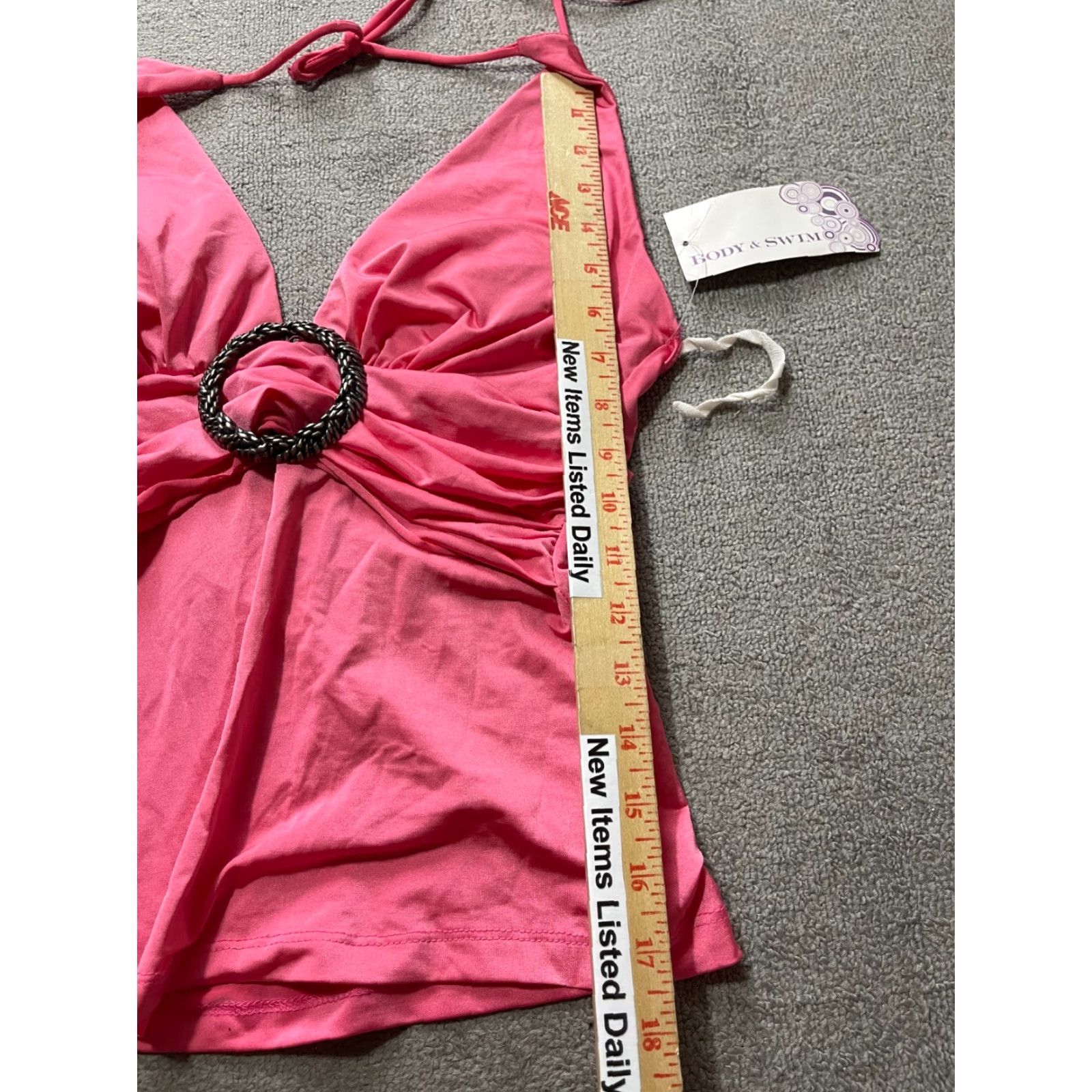 Swims VINTAGE Va VA Voom Swim Top Womens M Medium Pink With Tags Small Stain M Women's Sz Size M Size M / US 6-8 / IT 42-44 - 4 Thumbnail