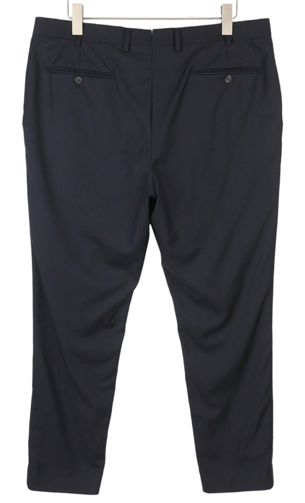 Suitsupply UK46S Dark Blue Wool Flat Front Trousers 86724 Size 46S - 2 Thumbnail