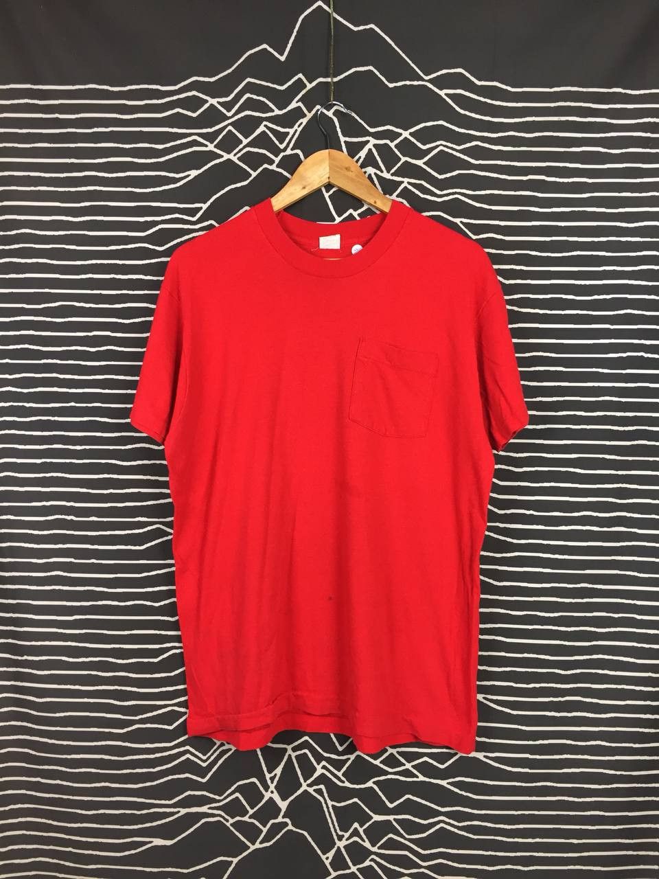 Fruit Of The Loom × Vintage Vtg 80s Fruit Of The Loom Plain Made In Usa Pocket Tee Size US XL / EU 56 / 4 - 1 Thumbnail